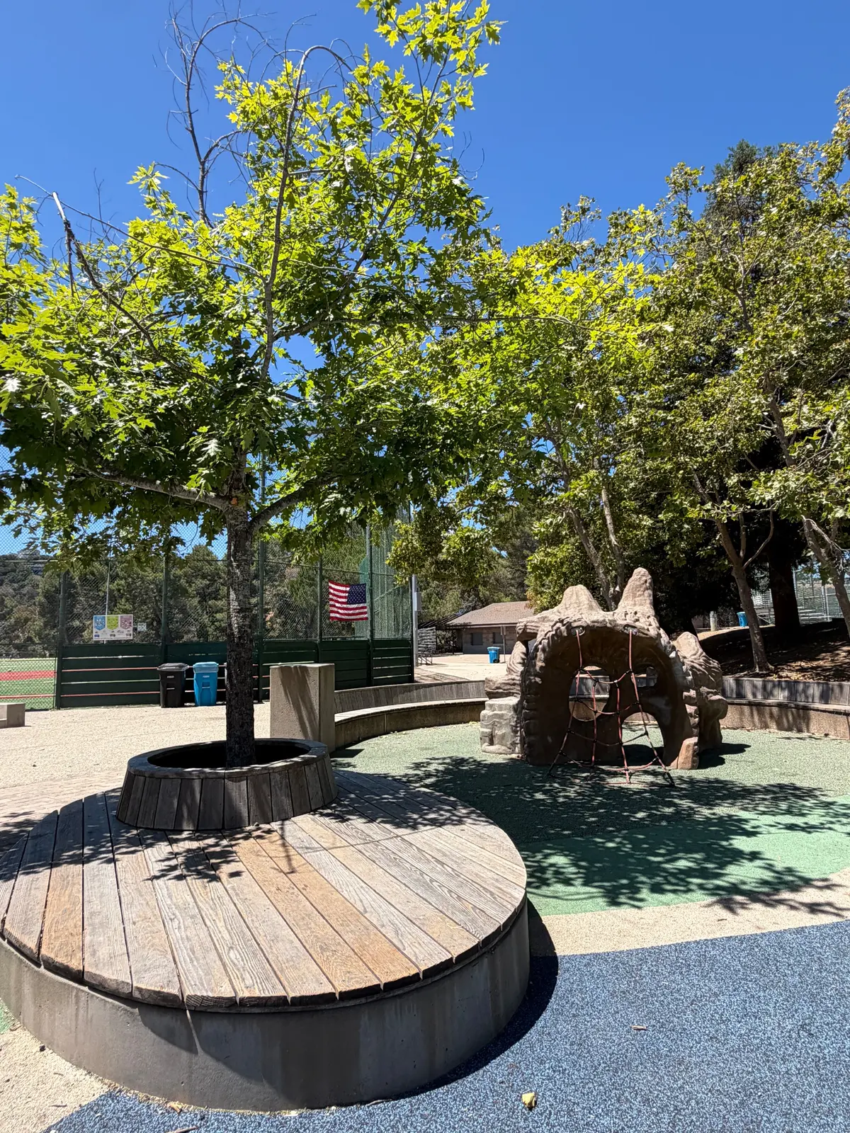 Seating in front of playgorund