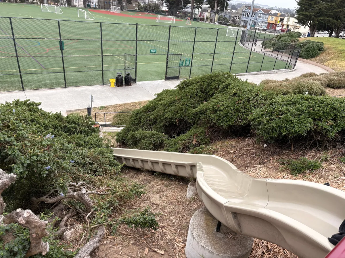 Bonus Urban slides that lead to the soccer field