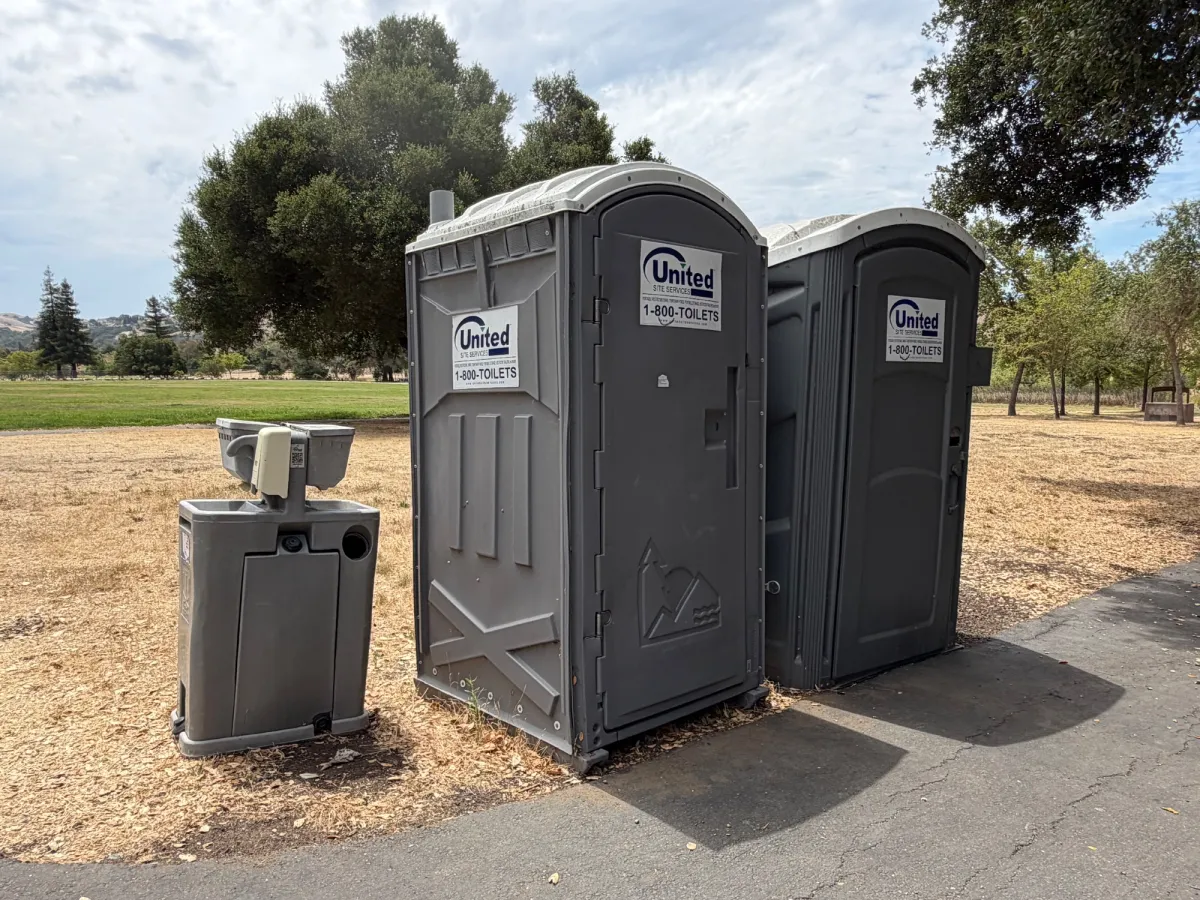 Mix of both permanent and portable bathroom facilities