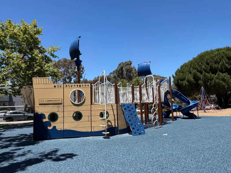 Impressive ship themed play structure perfect for older toddlers