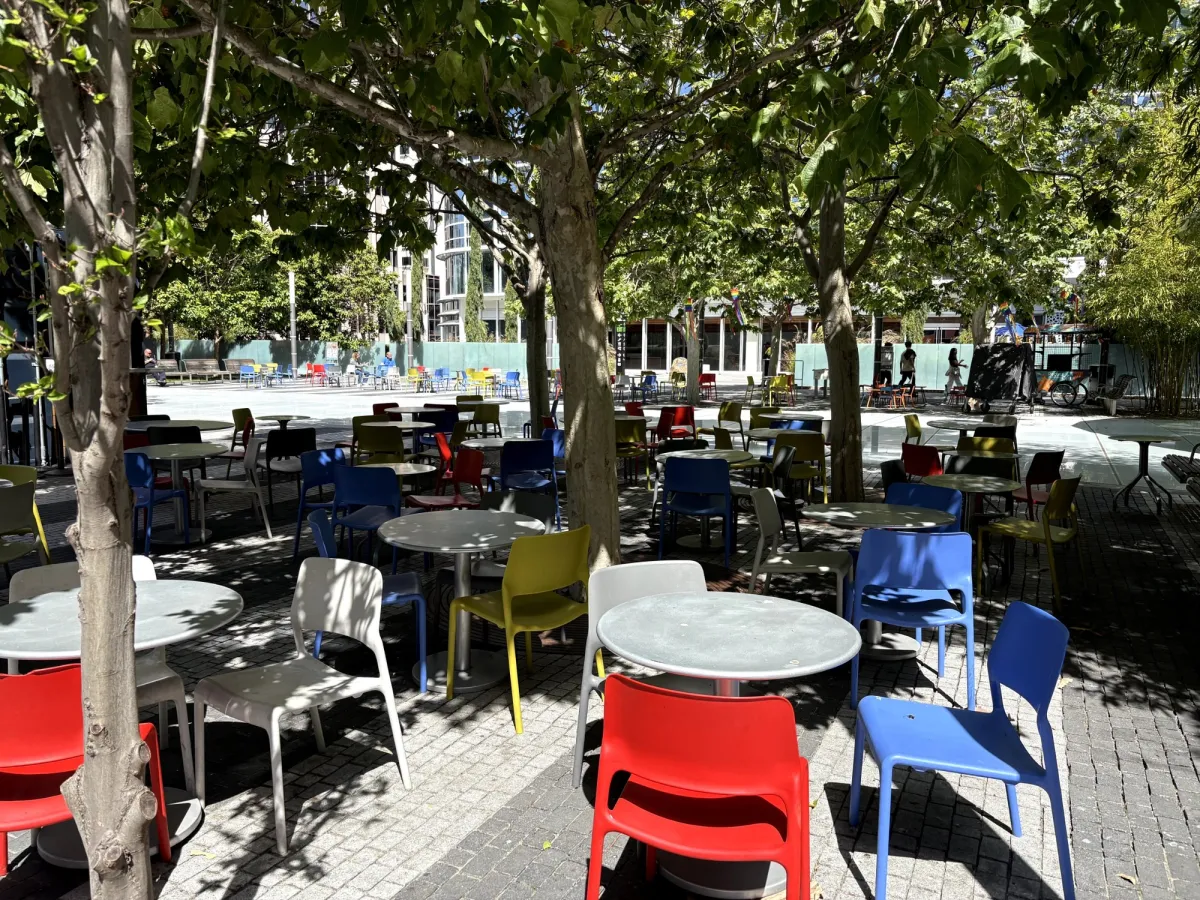 seating within Salesforce Park