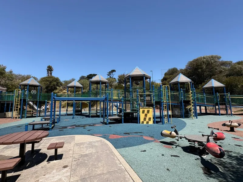 This wide angle shot isn't even the whole playground