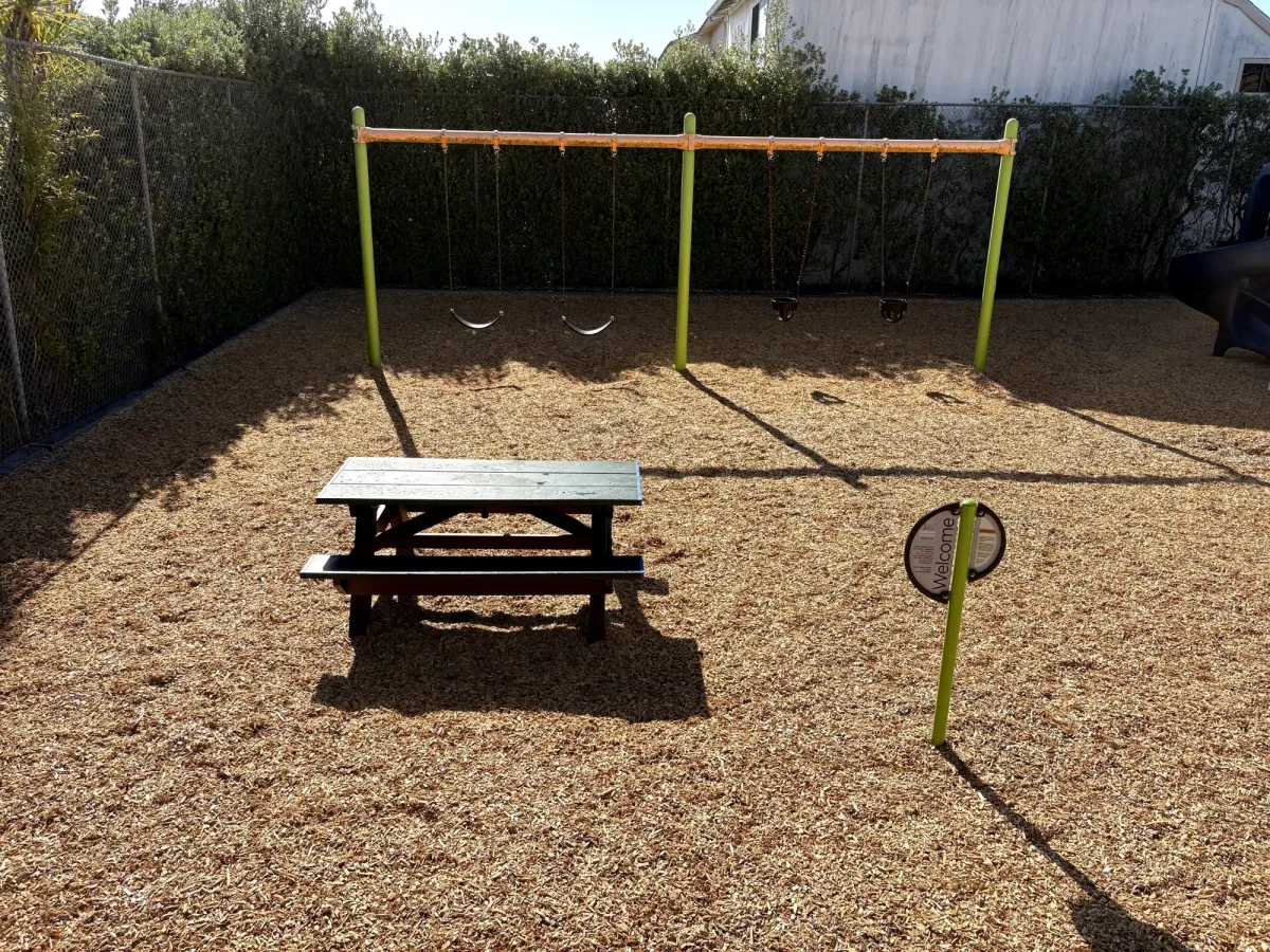 one picnic table