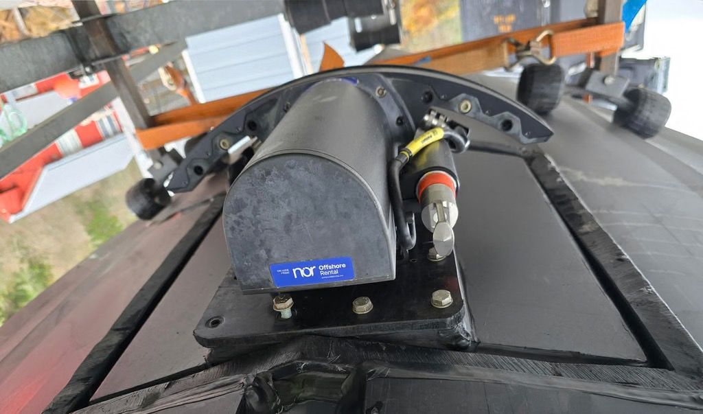 The NORBIT WINGHEAD i80S mounted on the autonomous surface vessel USV Grethe during the pilot mapping operations on Lake Mjøsa.