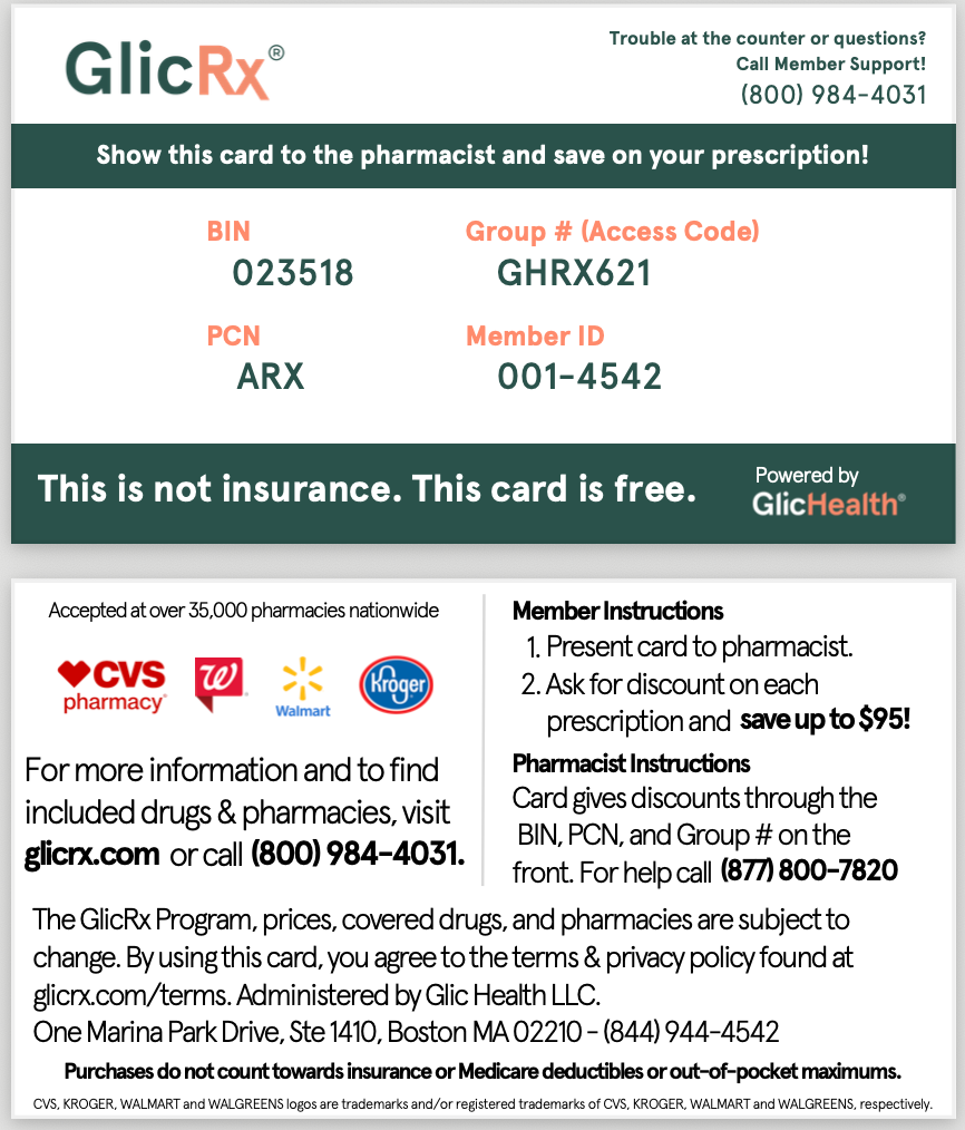 GlicRx - Prescriptions Savings
