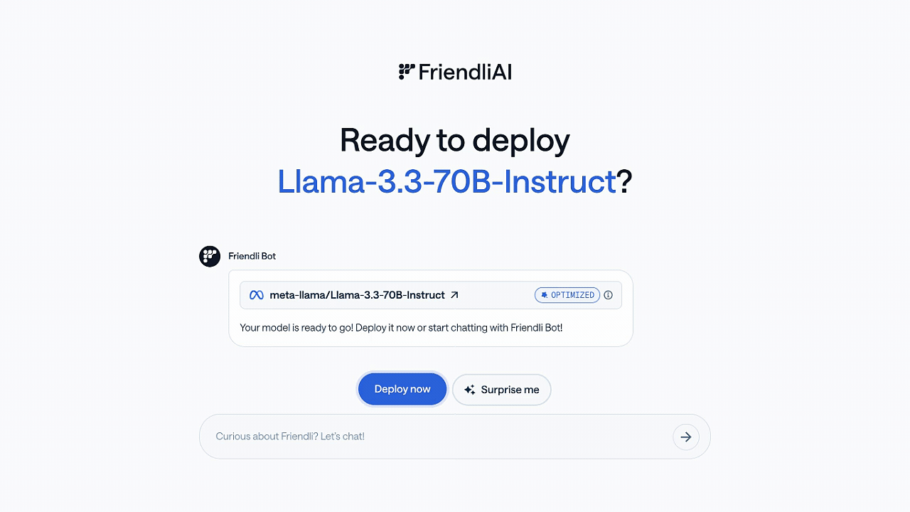 Deploy model surprise me