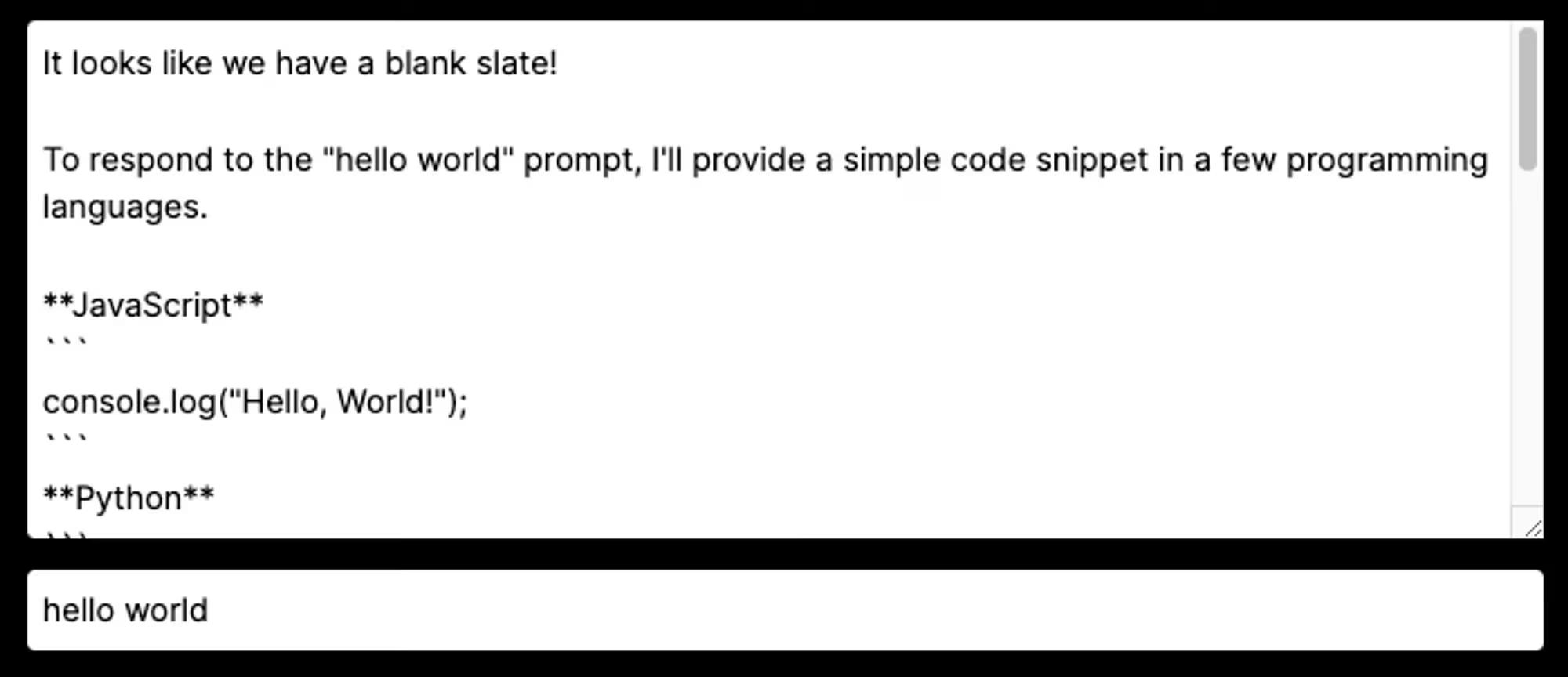 Before adding system prompt