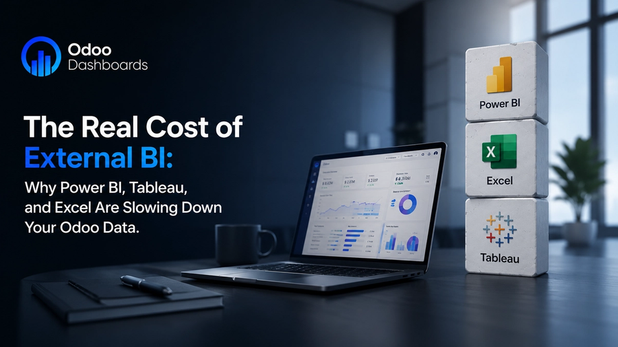 The Real Cost of External BI: Why Power BI, Tableau, and Excel Are Slowing Down Your Odoo Data
