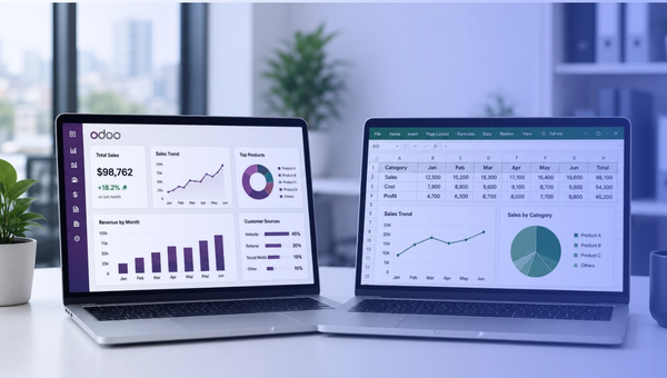 Odoo Analytics vs Excel: A Practical Comparison for Growing Companies
