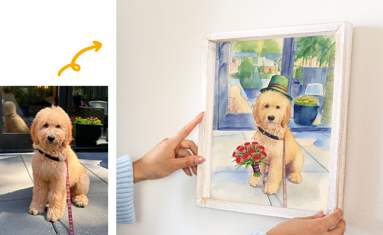 dog art, dog painting, dog portraits, portrait paintings, watercolor portraits, humorous birthday greeting cards,