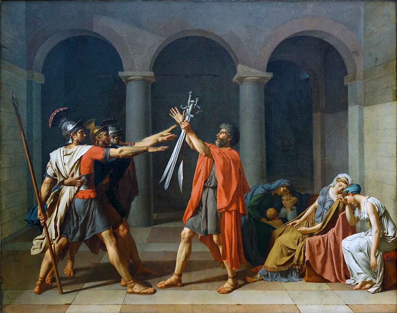 Jacques-Louis David, Oath of the Horatii, 1784