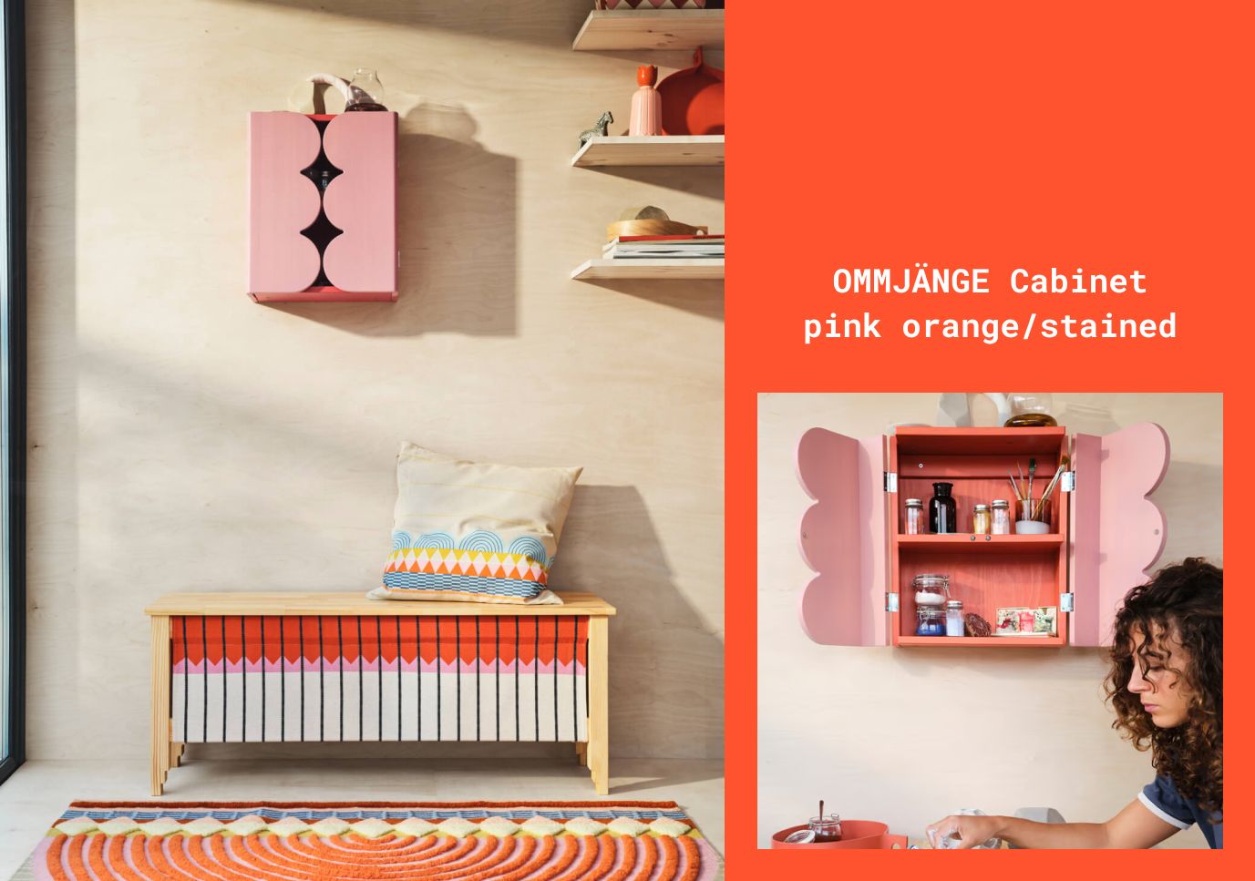 modern colorful cabinet styling with artwork above