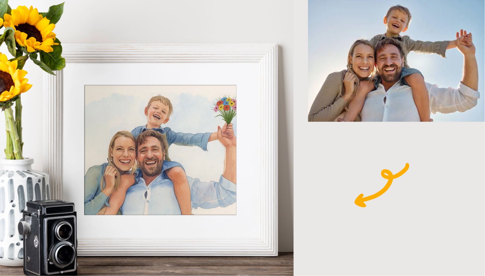 custom family portrait from photo