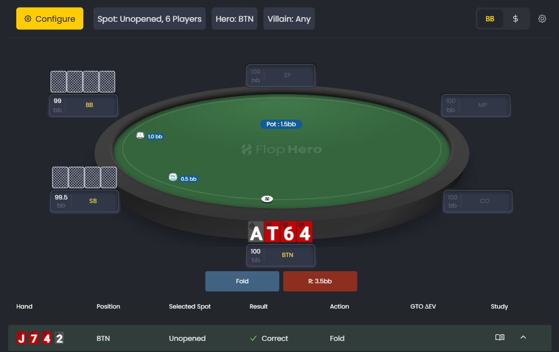 FlopHero Trainer page