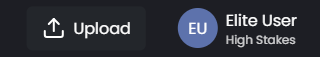 FlopHero header showing the Upload button and Elite User badge.
