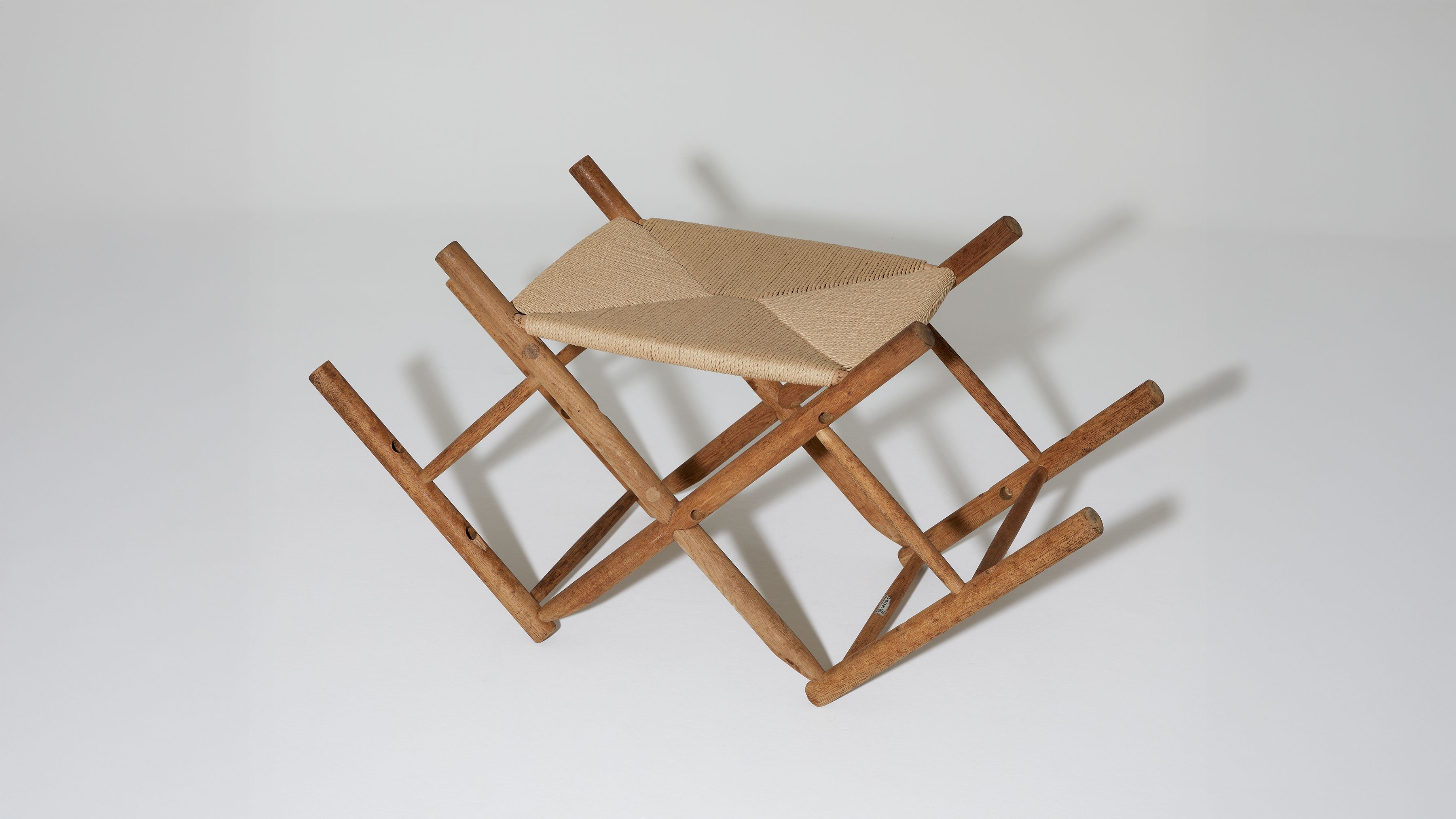 AtMa Ateliers Courbet Japanese Refurbished Wood Chair J39.5 Upside Down