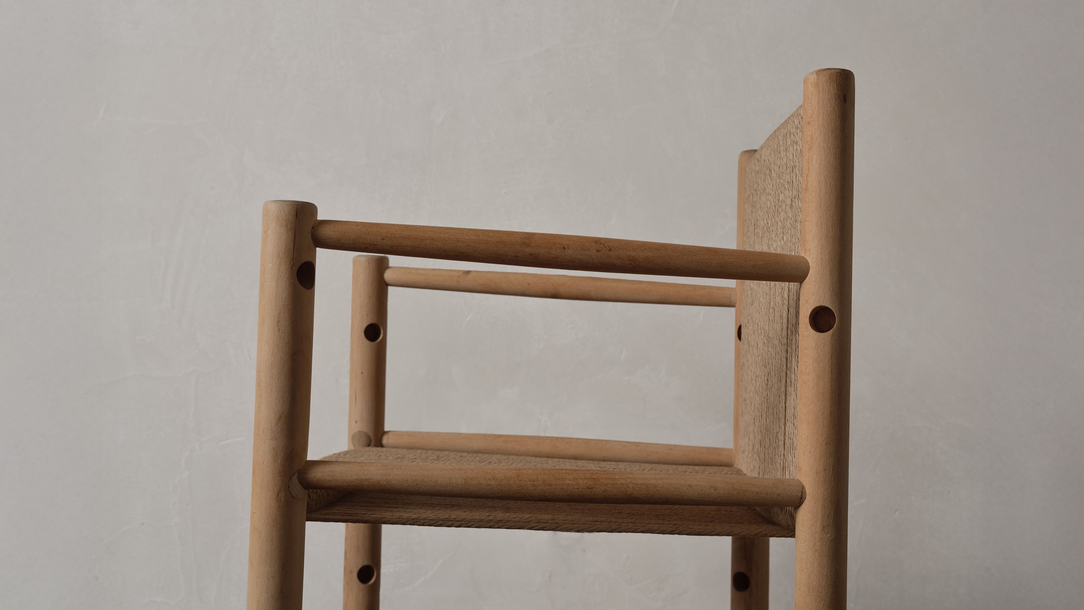 AtMa Ateliers Courbet Japanese Refurbished Wood Chair J39.5 Rope