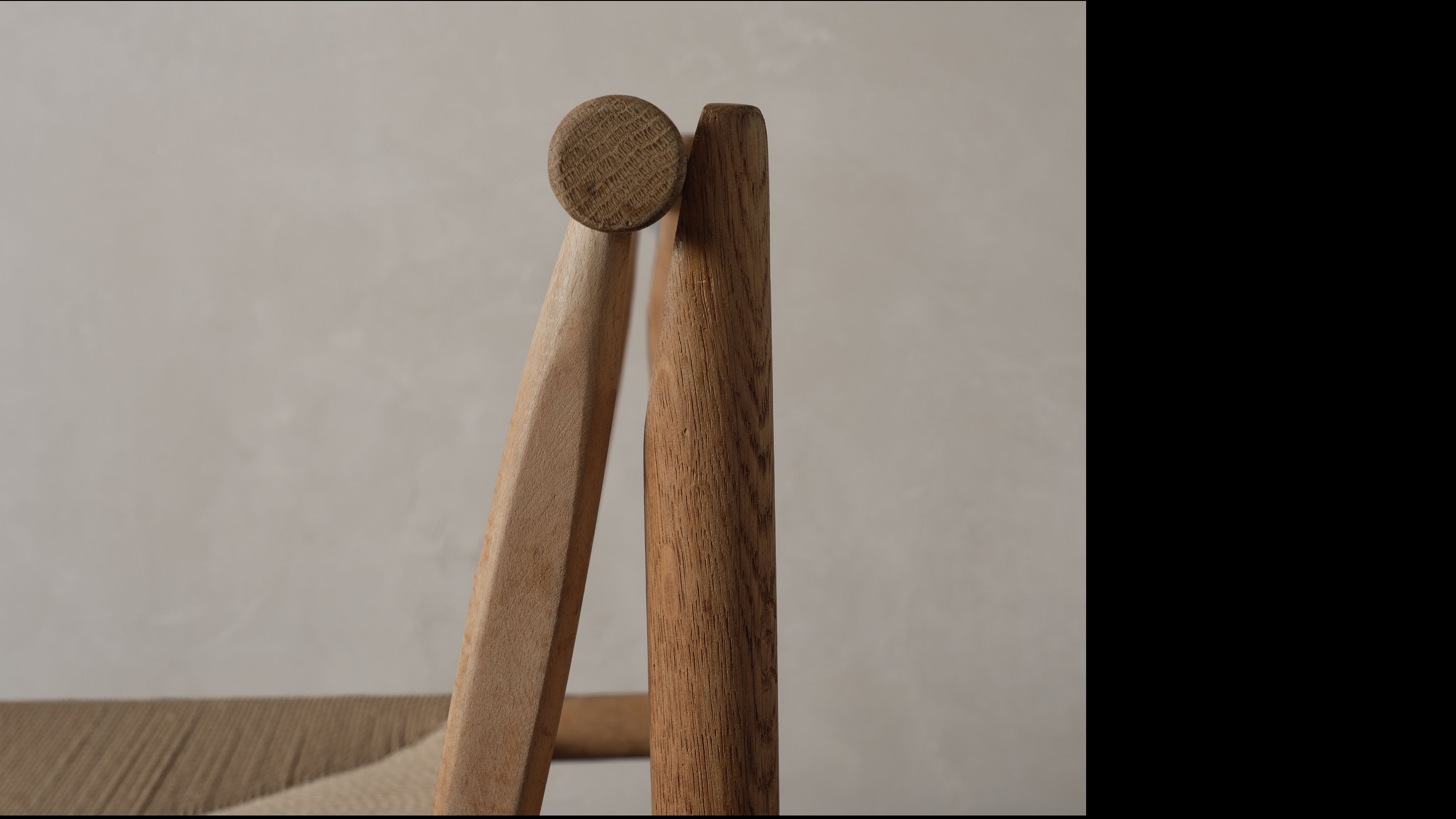AtMa Ateliers Courbet Japanese Refurbished Wood Chair J39.5 Low