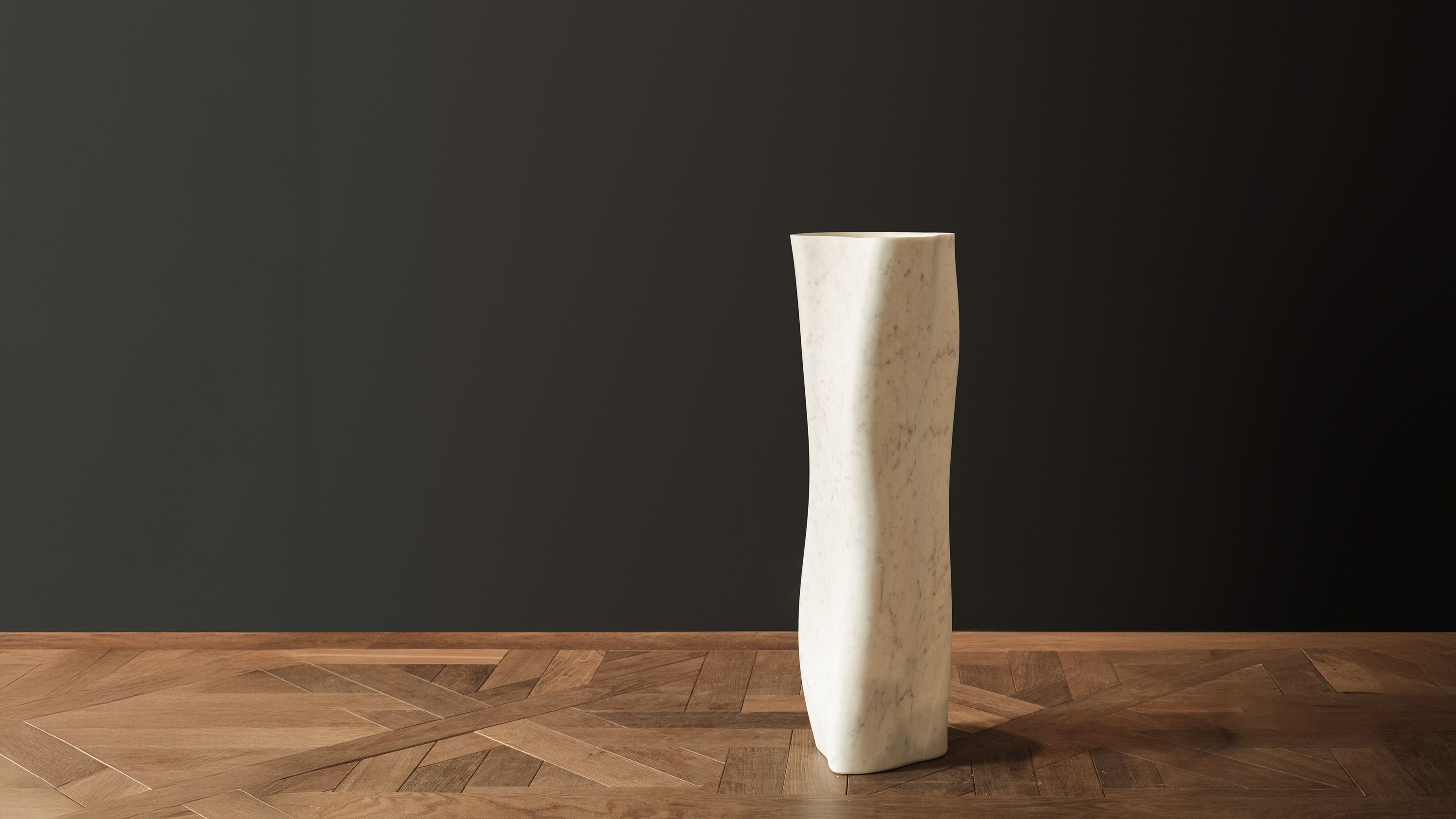 Ateliers Courbet Jonathan Hansen Biomorphic Monumental Totem White