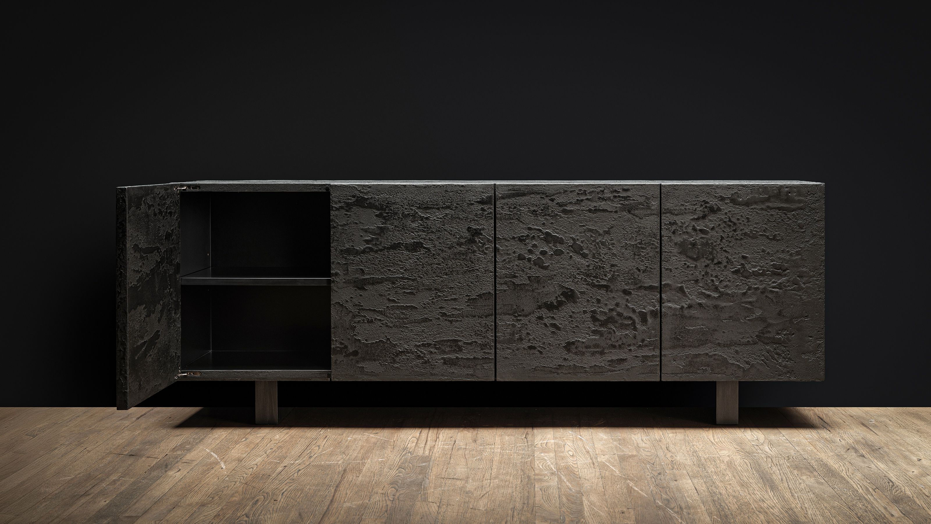 Pierre Bonnefille Ateliers Courbet Enfilade Credenza Carbone
