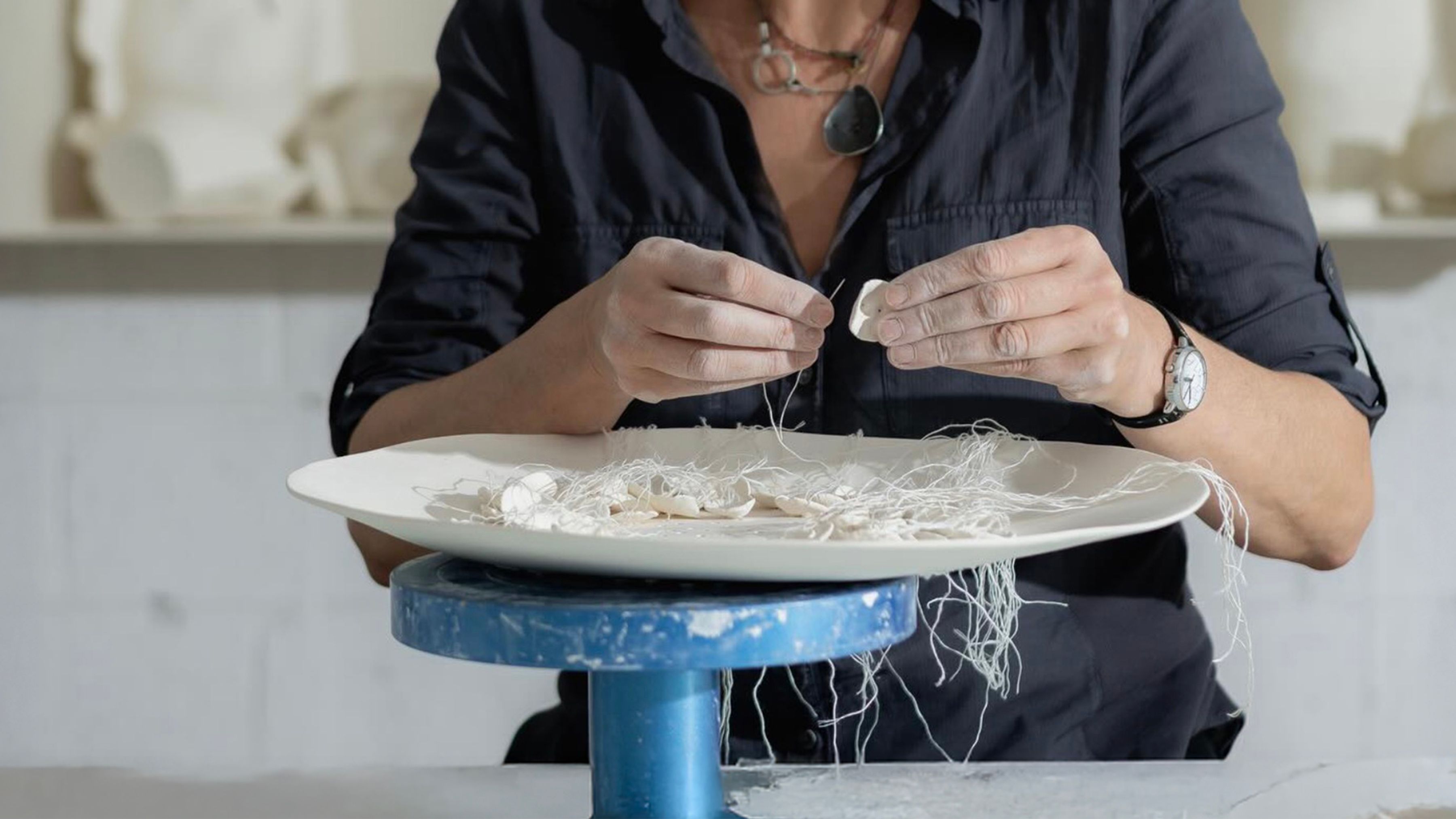 Iris Nesher Ateliers Courbet Porcelain Ceramic Wall Plate