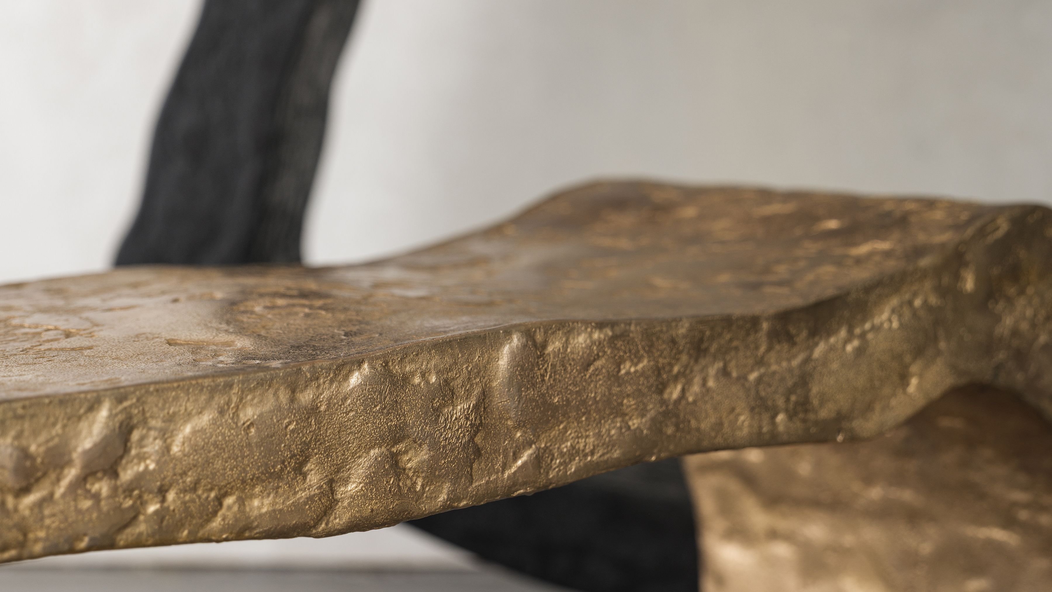 Pierre Bonnefille Ateliers Courbet Banc Rhizome A Bronze Dore Gold