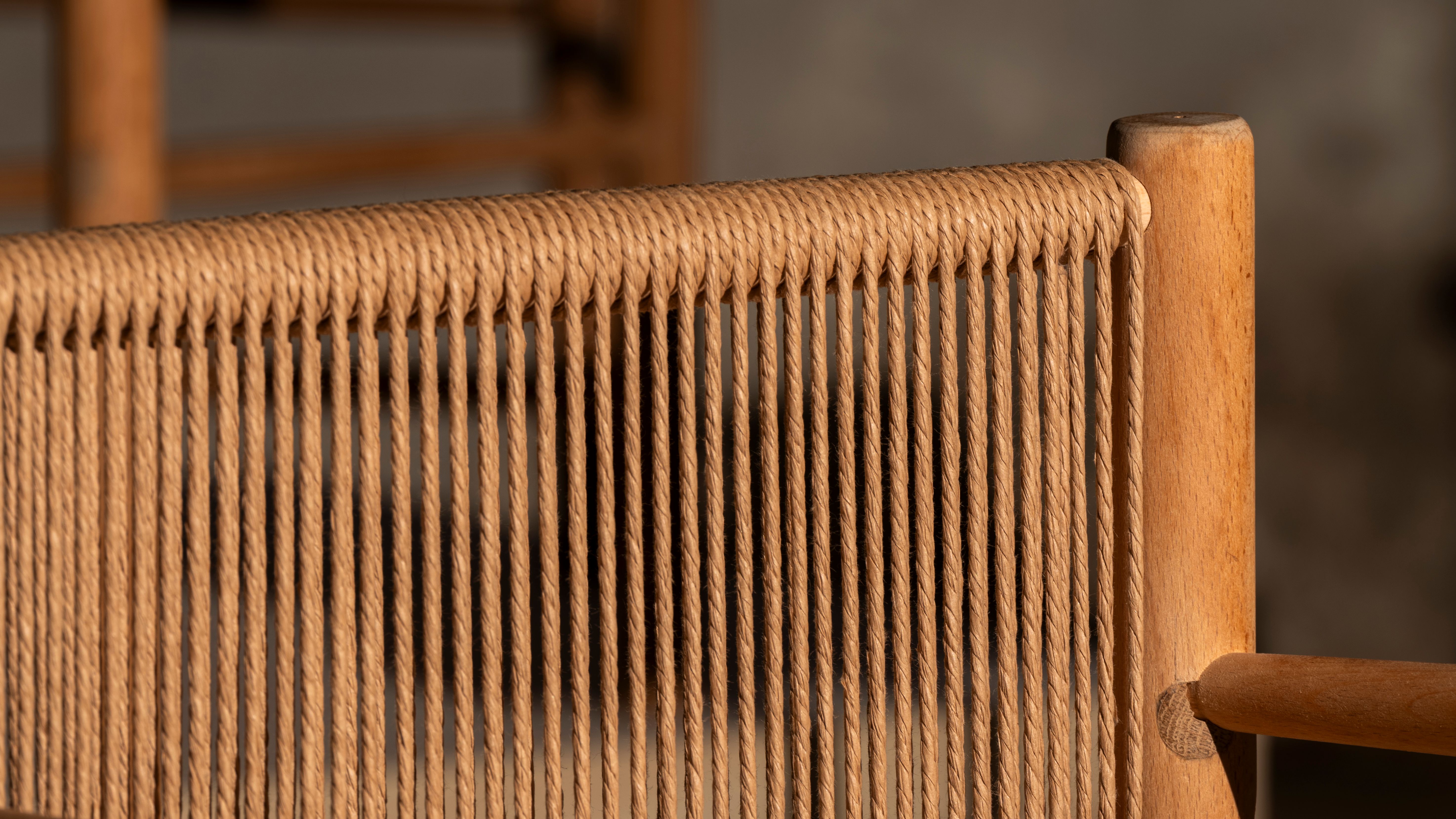 AtMa J39.5 Ateliers Courbet Japanese Design Wood Chair Rope