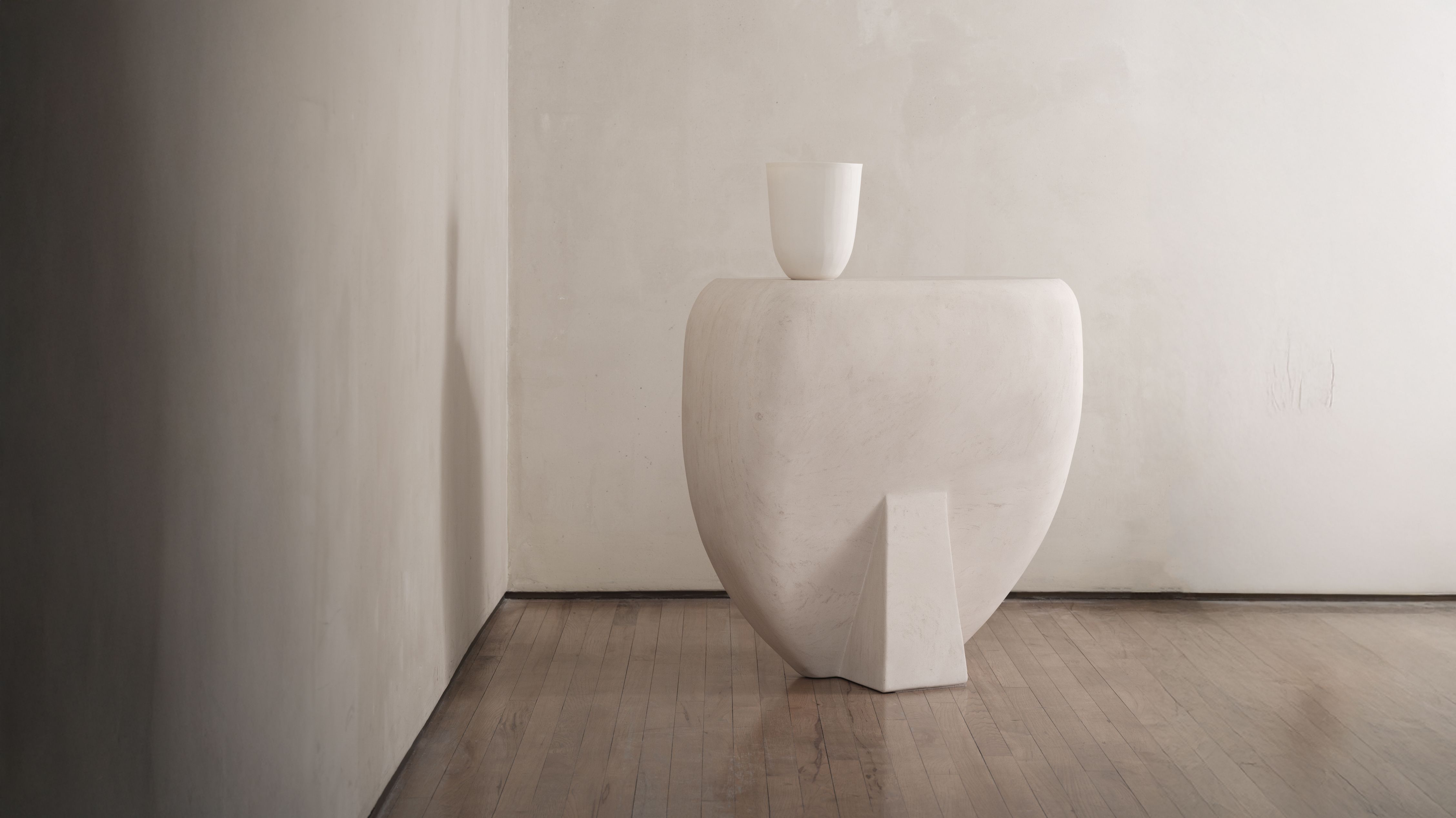 Mauro Mori Design at ateliers Courbet Console Sculpture Stone