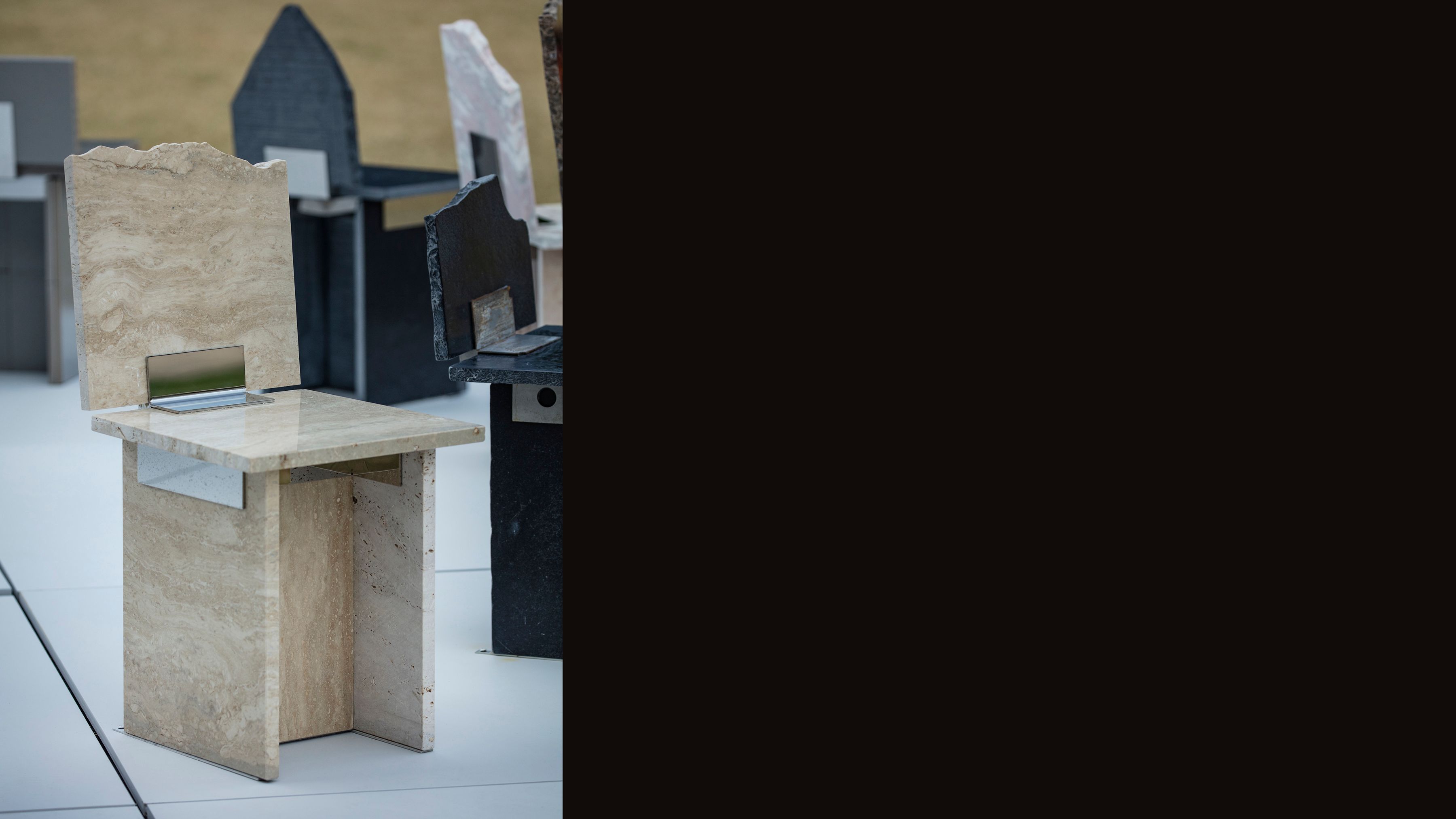 AtMa Ateliers Courbet Japanese Refurbished Marble Chair Sur+PLUS