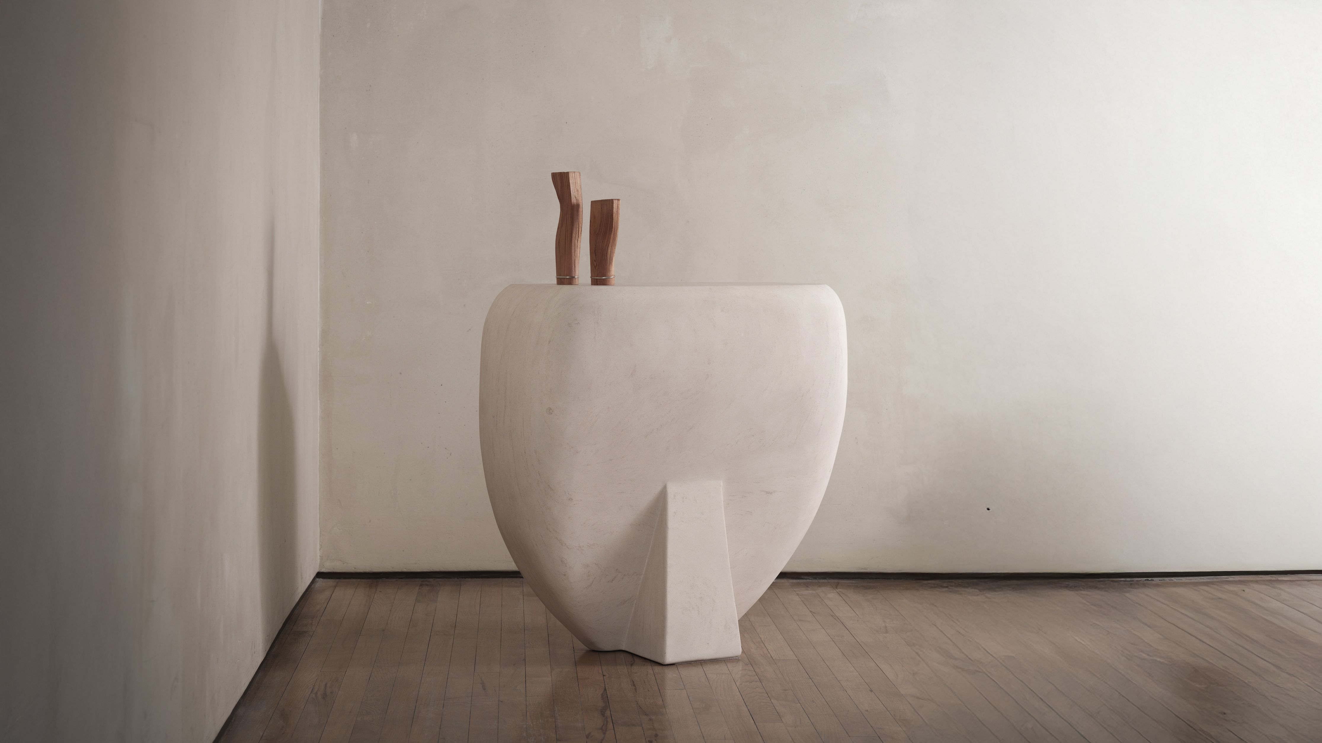 Mauro Mori Design at ateliers Courbet Console Sculpture Stone