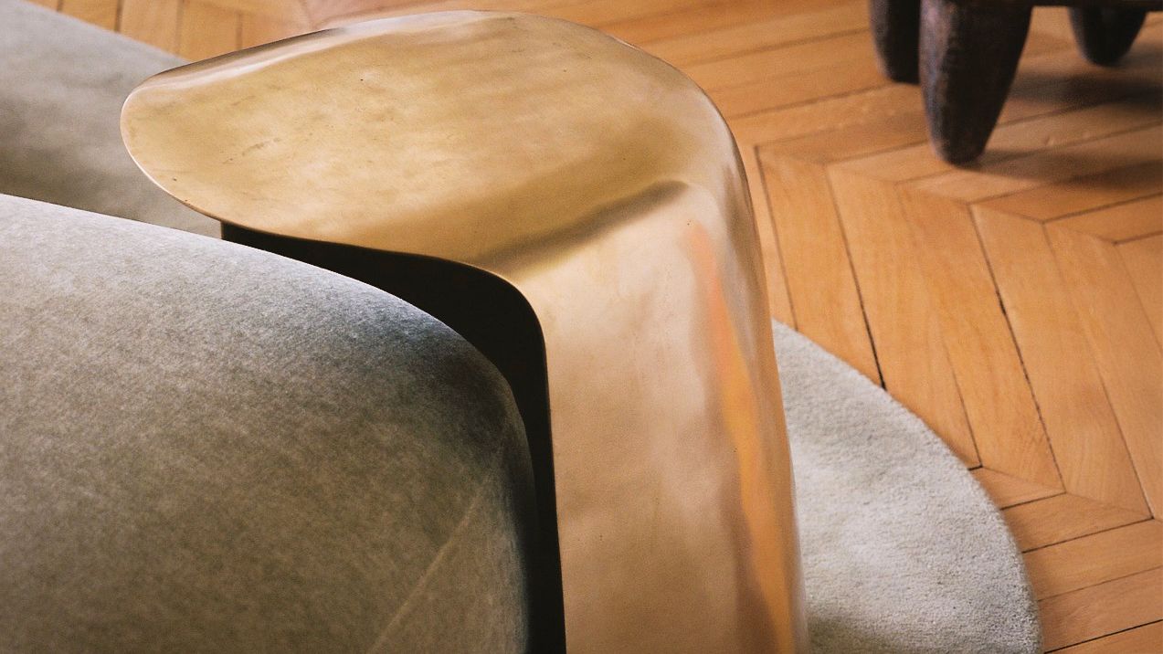 Maison Integre Ateliers Courbet Noe Duchaufour Lawrance Kassena Side Table Plain Brass