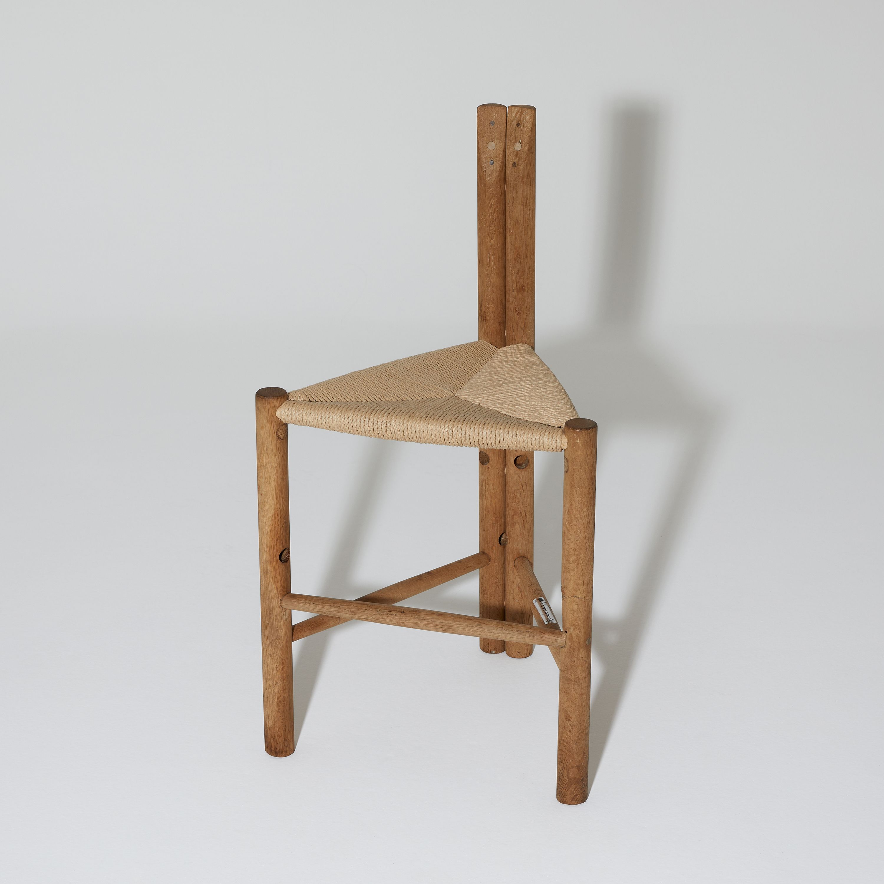 AtMa Ateliers Courbet Japanese Refurbished Wood Chair J39.5 Triangle