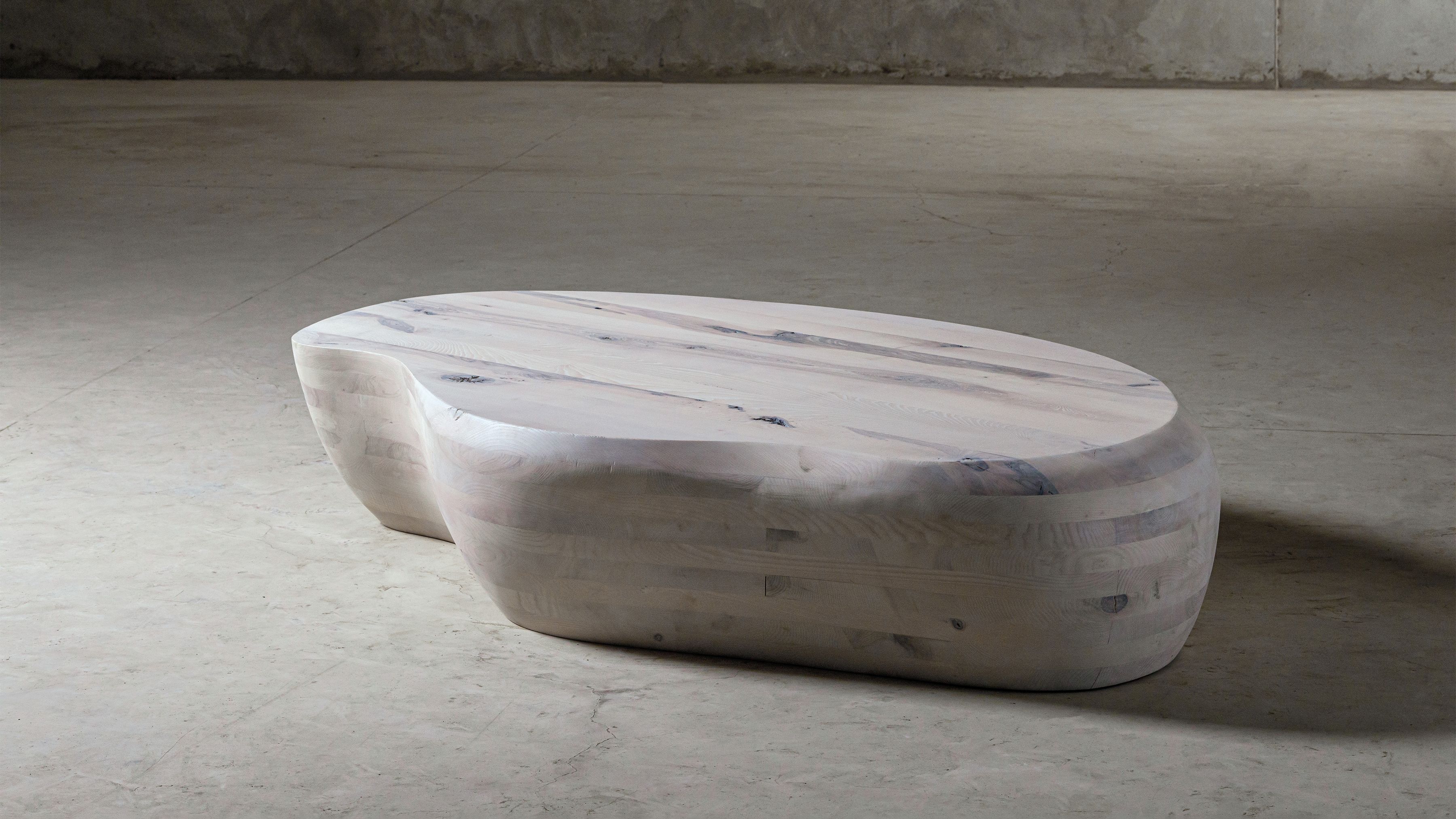 Ateliers Courbet Hamza Kadiri Pebble Coffee Table White Wood