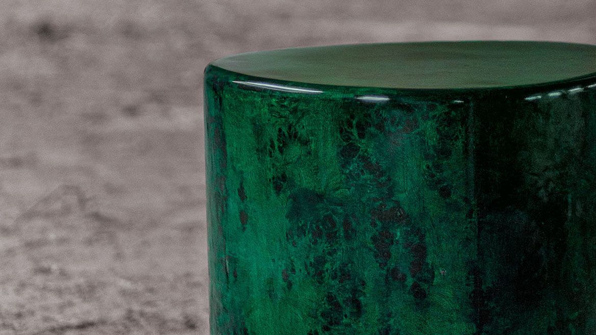 Hamza Kadiri Ateliers Courbet La Goûte Side Table Lacquer Green