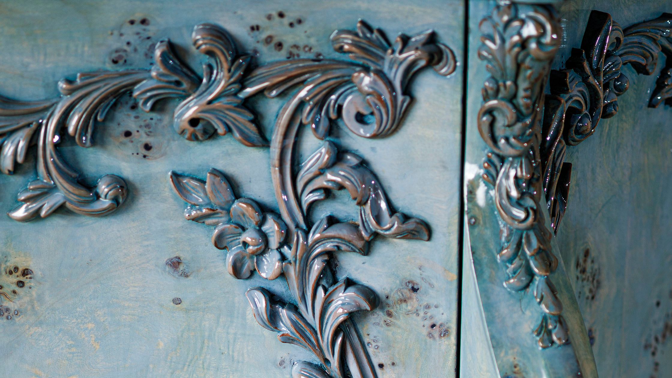 Ateliers Courbet Hamza Kadiri Baroque Blue Credenza