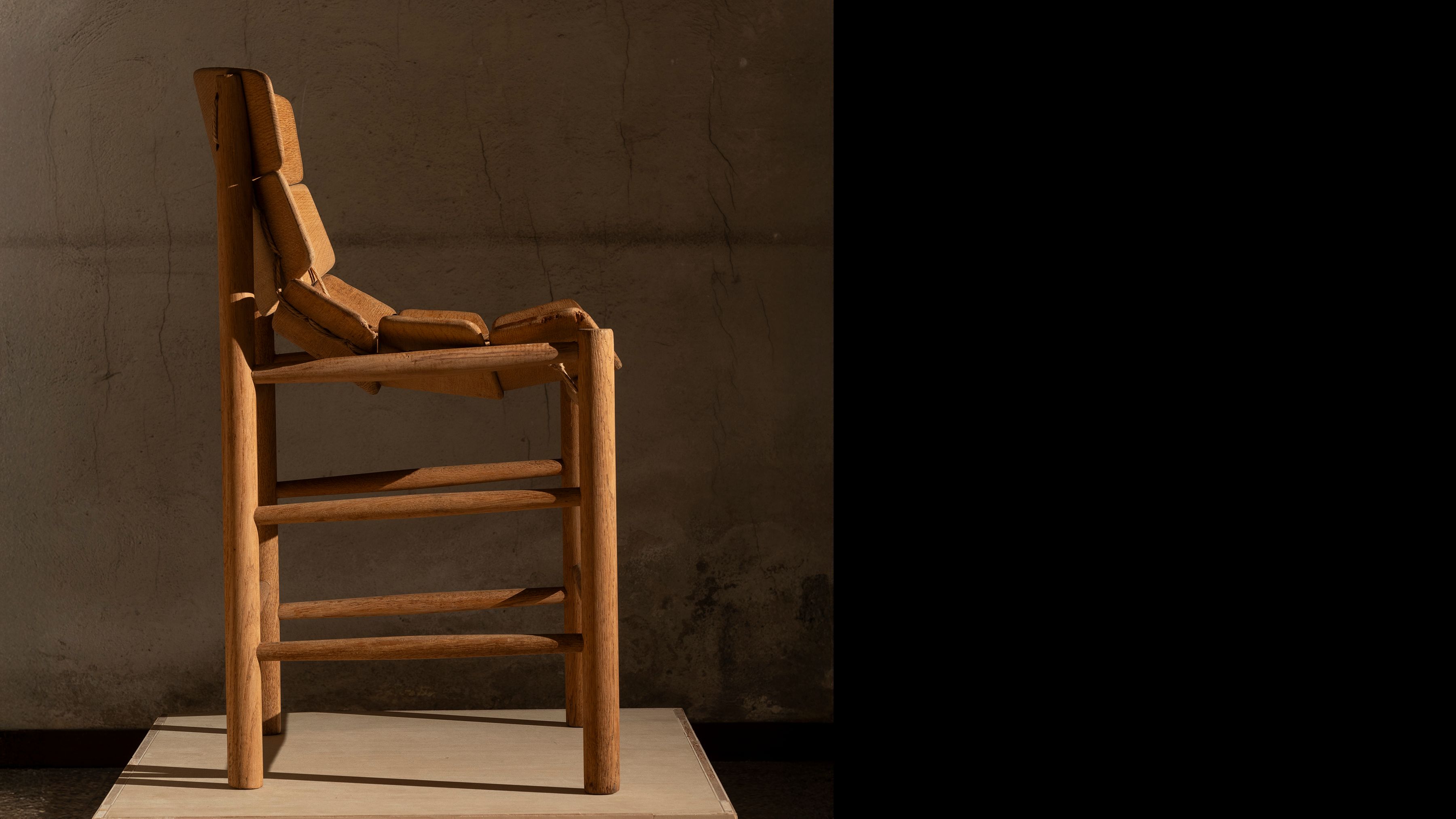 AtMa Ateliers Courbet Japanese Refurbished Wood Chair J39.5 Beatle