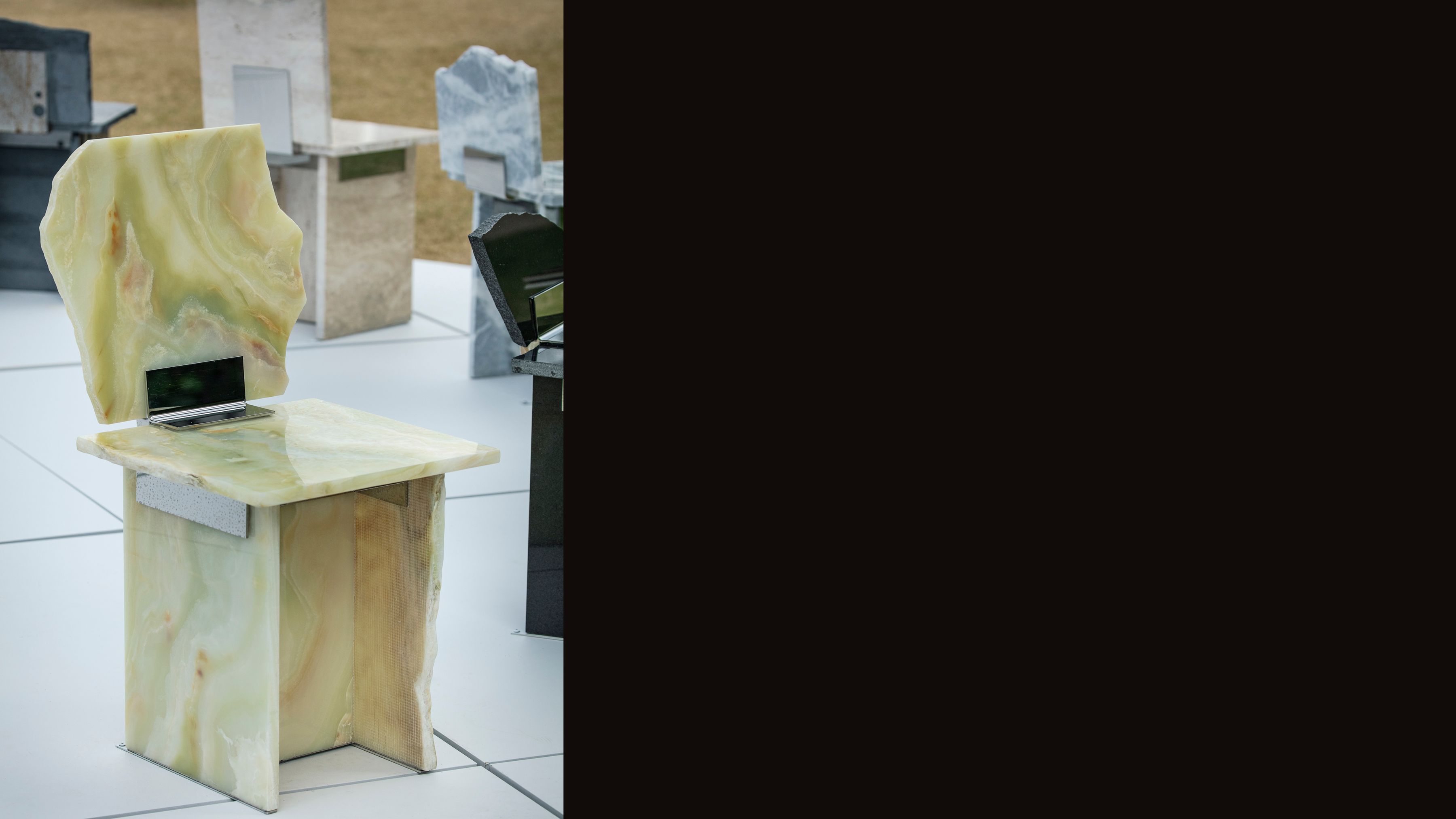 AtMa Ateliers Courbet Japanese Refurbished Marble Chair Sur+PLUS
