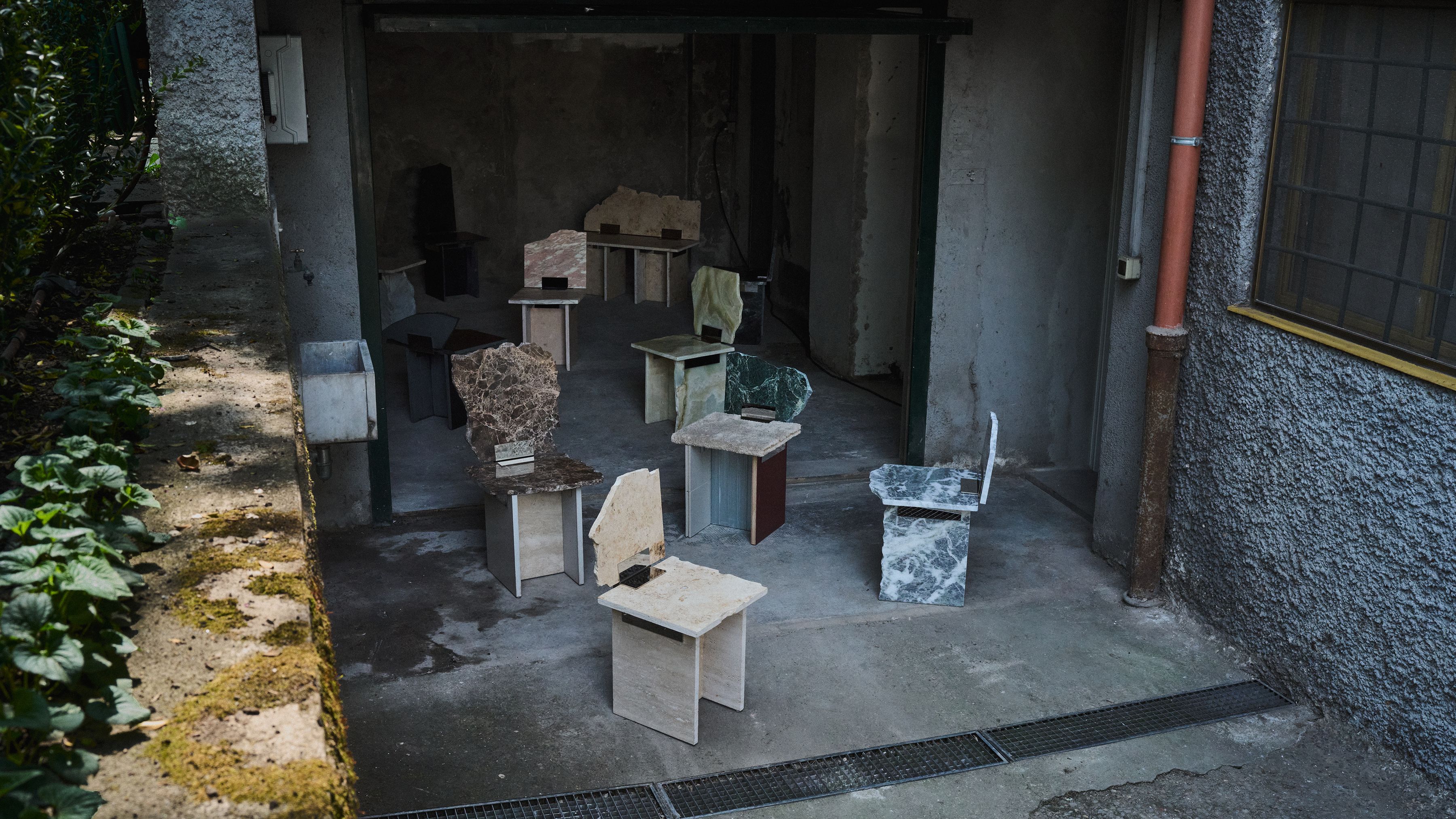 AtMa Ateliers Courbet Japanese Refurbished Marble Chair Sur+PLUS