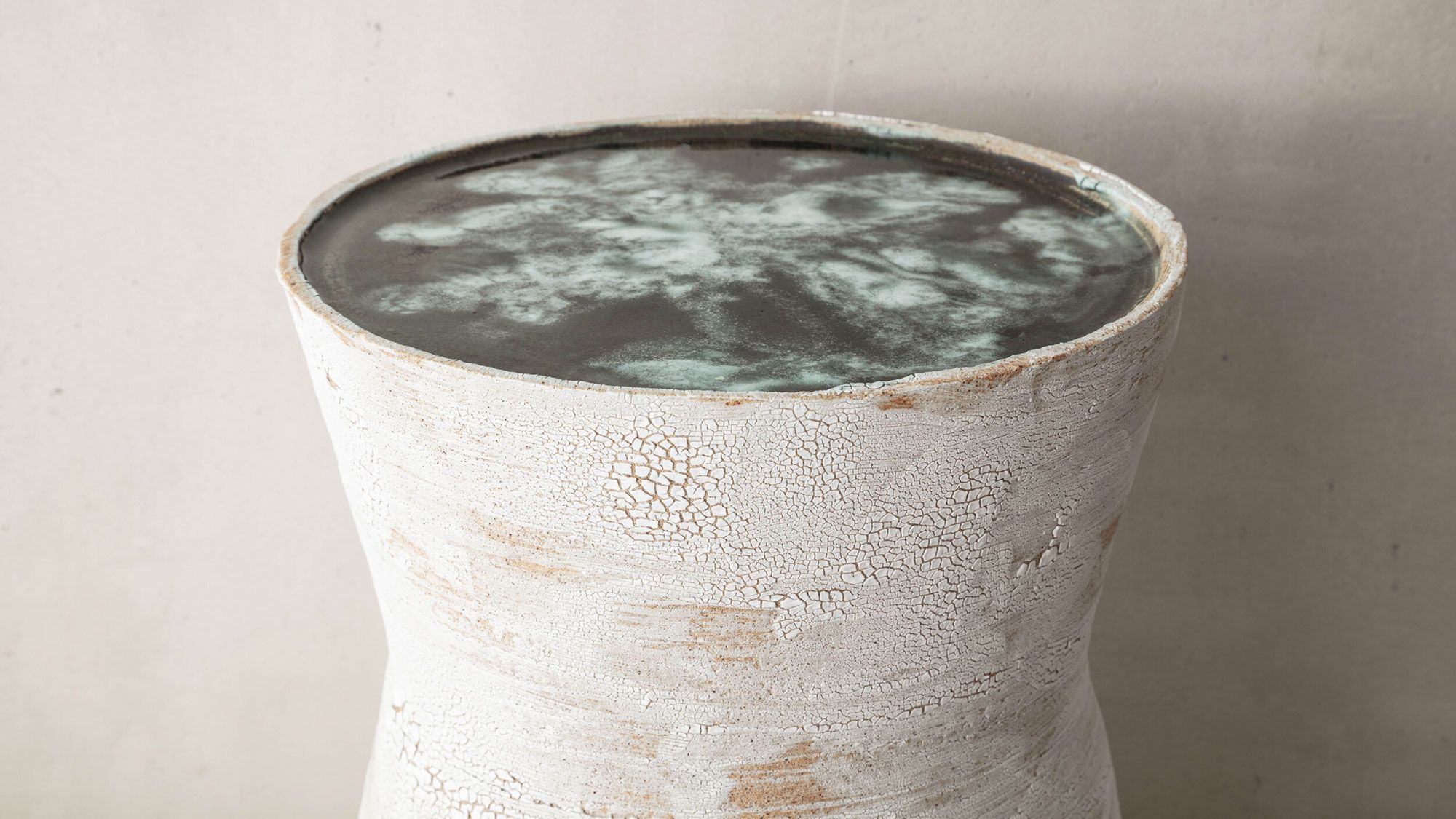Karen Swami Ateliers Courbet Ceramic Side Table OO Bianca