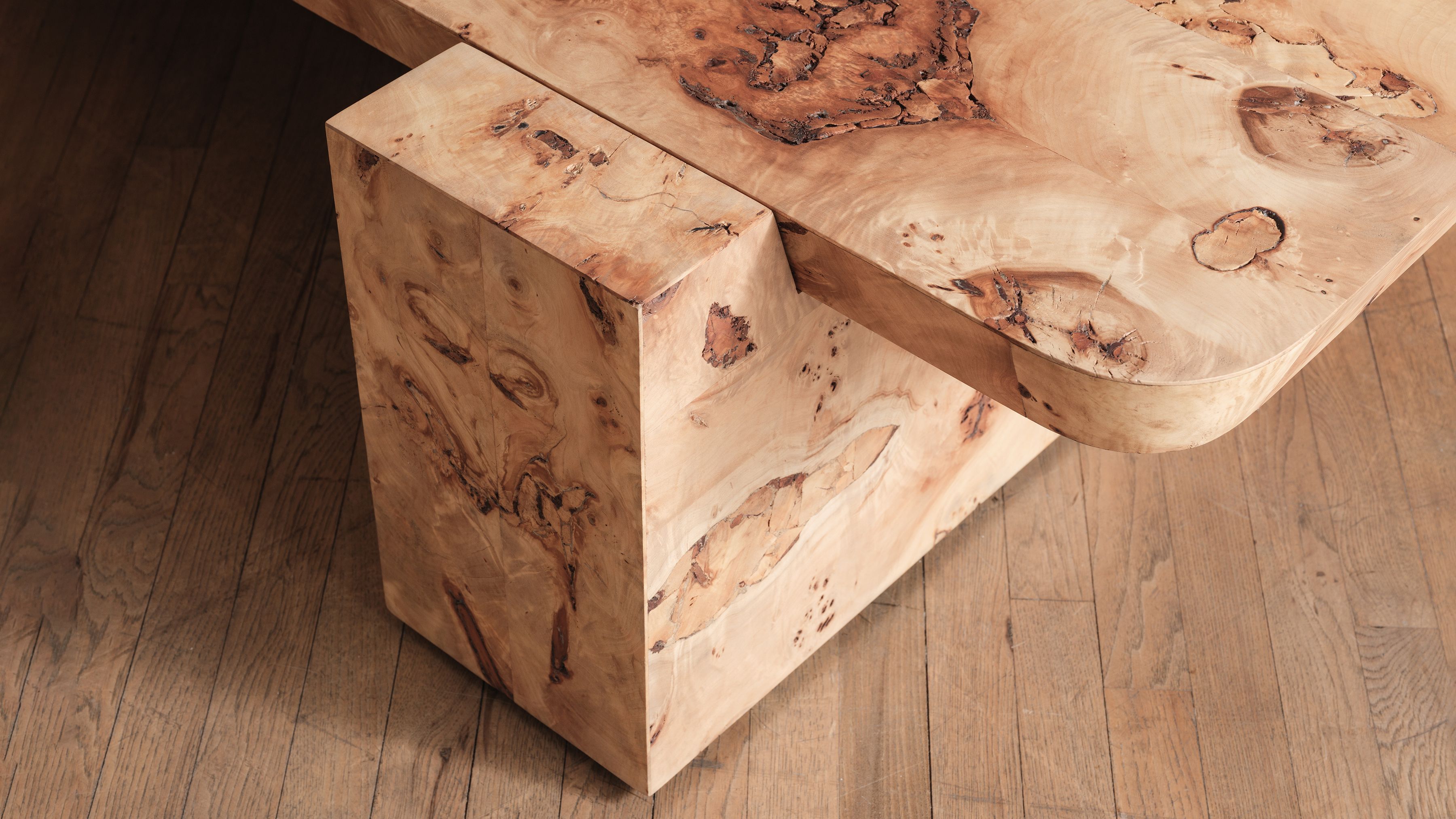 Hamza Kadiri Ateliers Courbet Poplar Burl Coffee Table