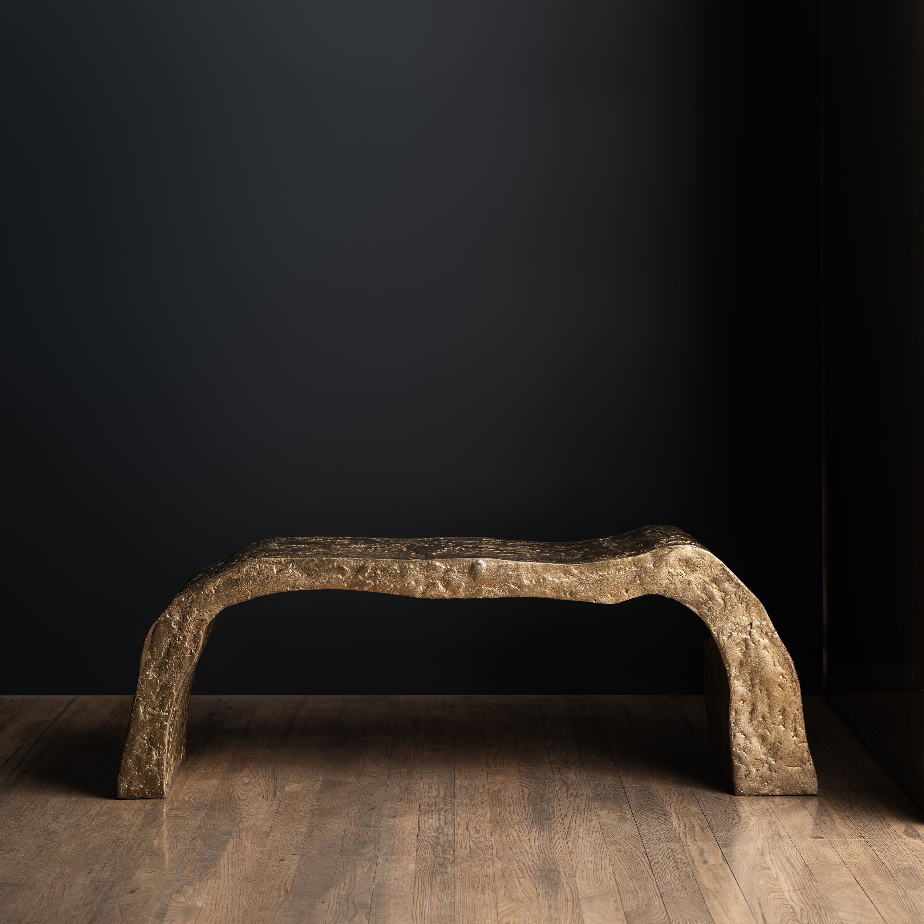 Pierre Bonnefille Ateliers Courbet Banc Rhizome A Bronze Gold