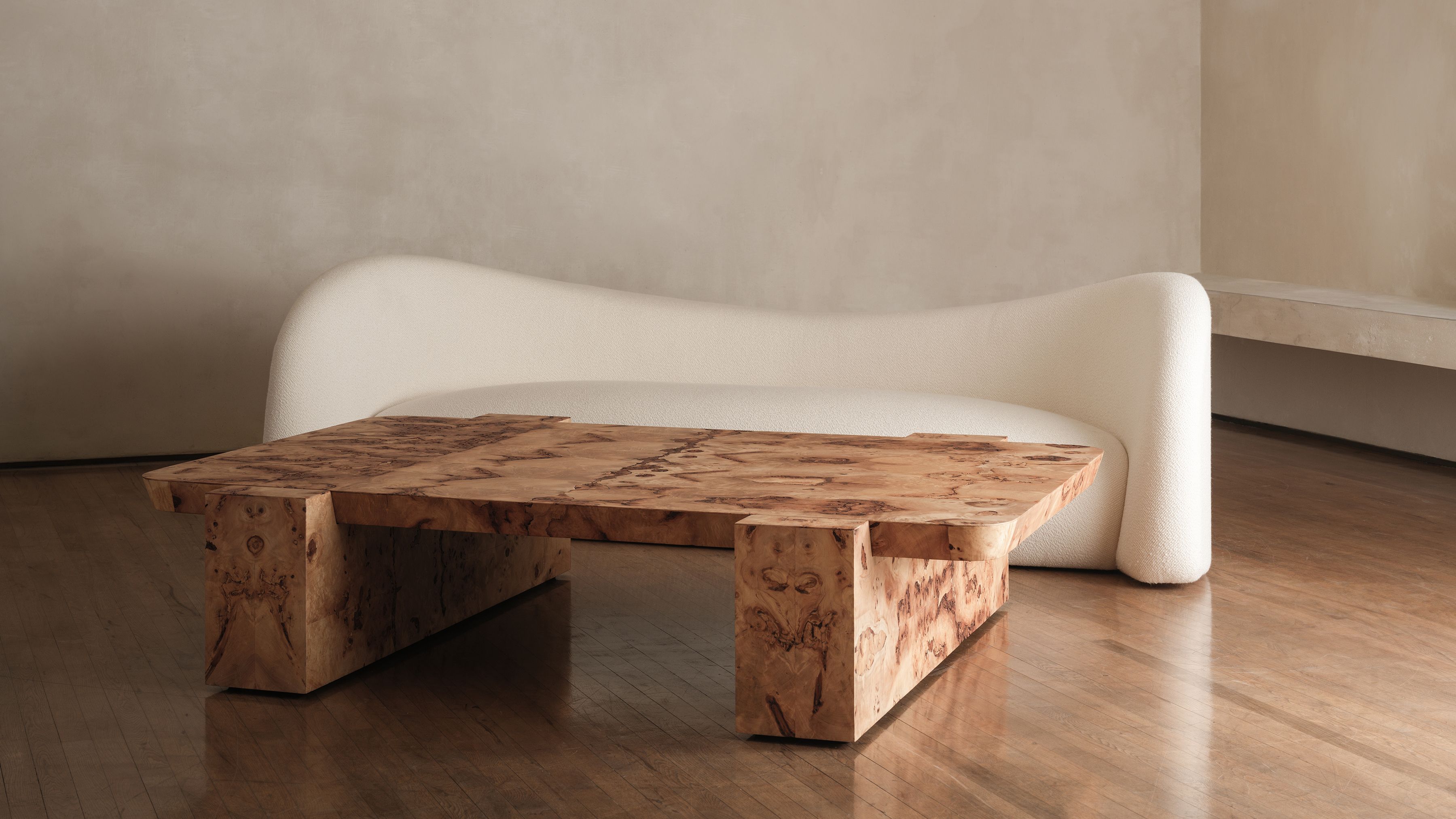Hamza Kadiri Ateliers Courbet Poplar Burl Coffee Table