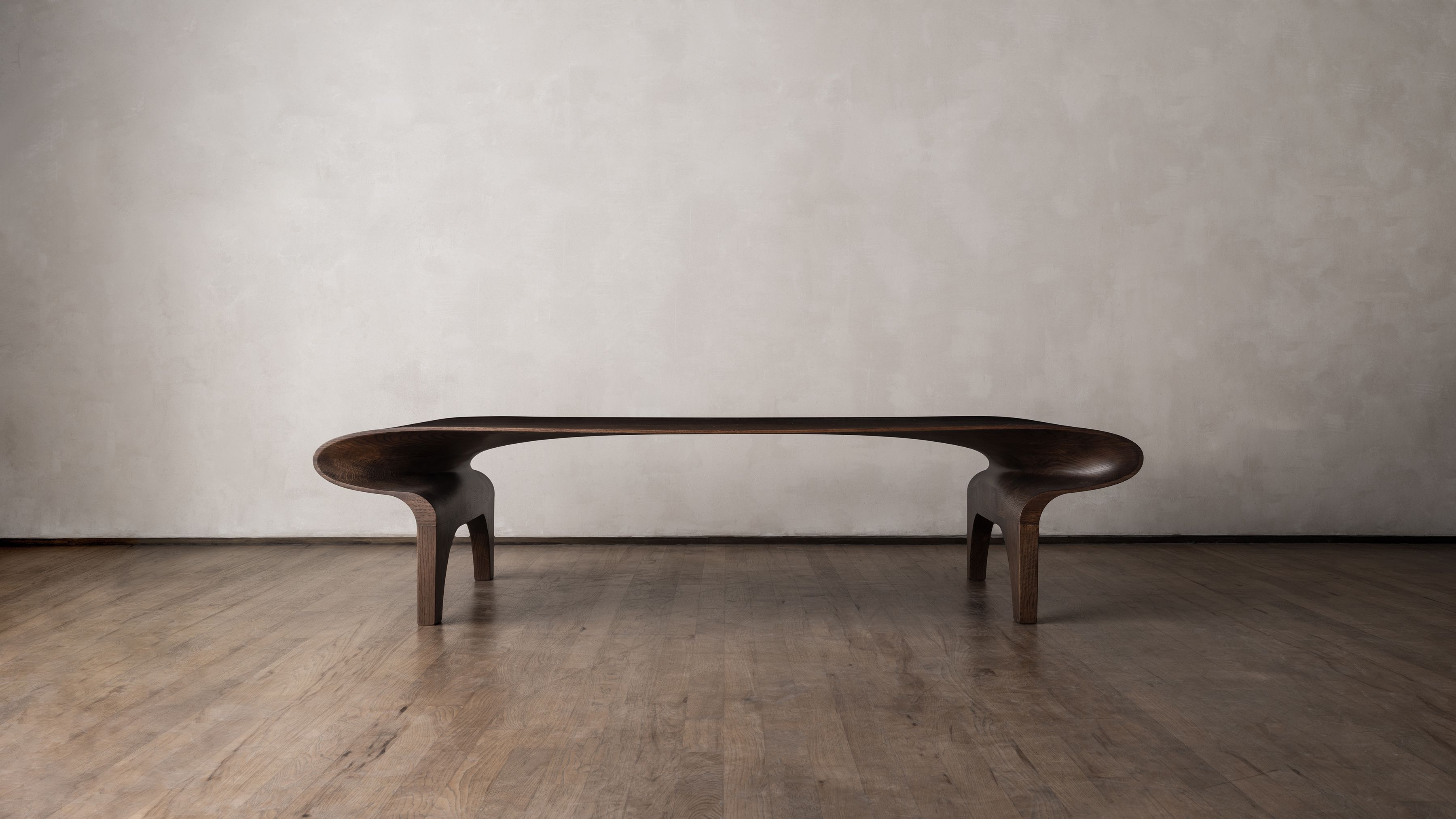 Bodo Sperlein and Ateliers Courbet present the Contour line Coffee Table Handcrafted in Wood in Europe