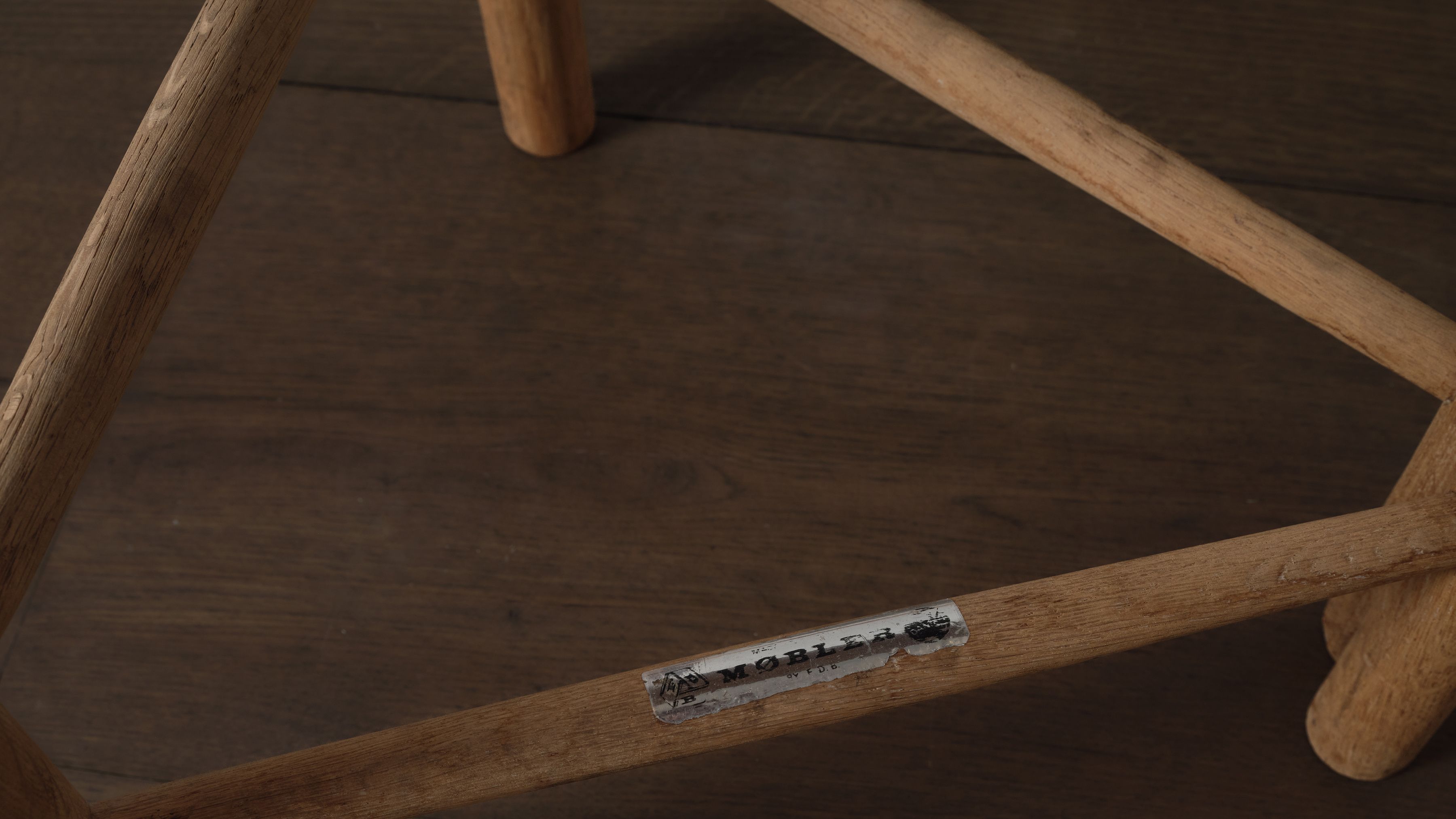 AtMa Ateliers Courbet Japanese Refurbished Wood Chair J39.5 Triangle
