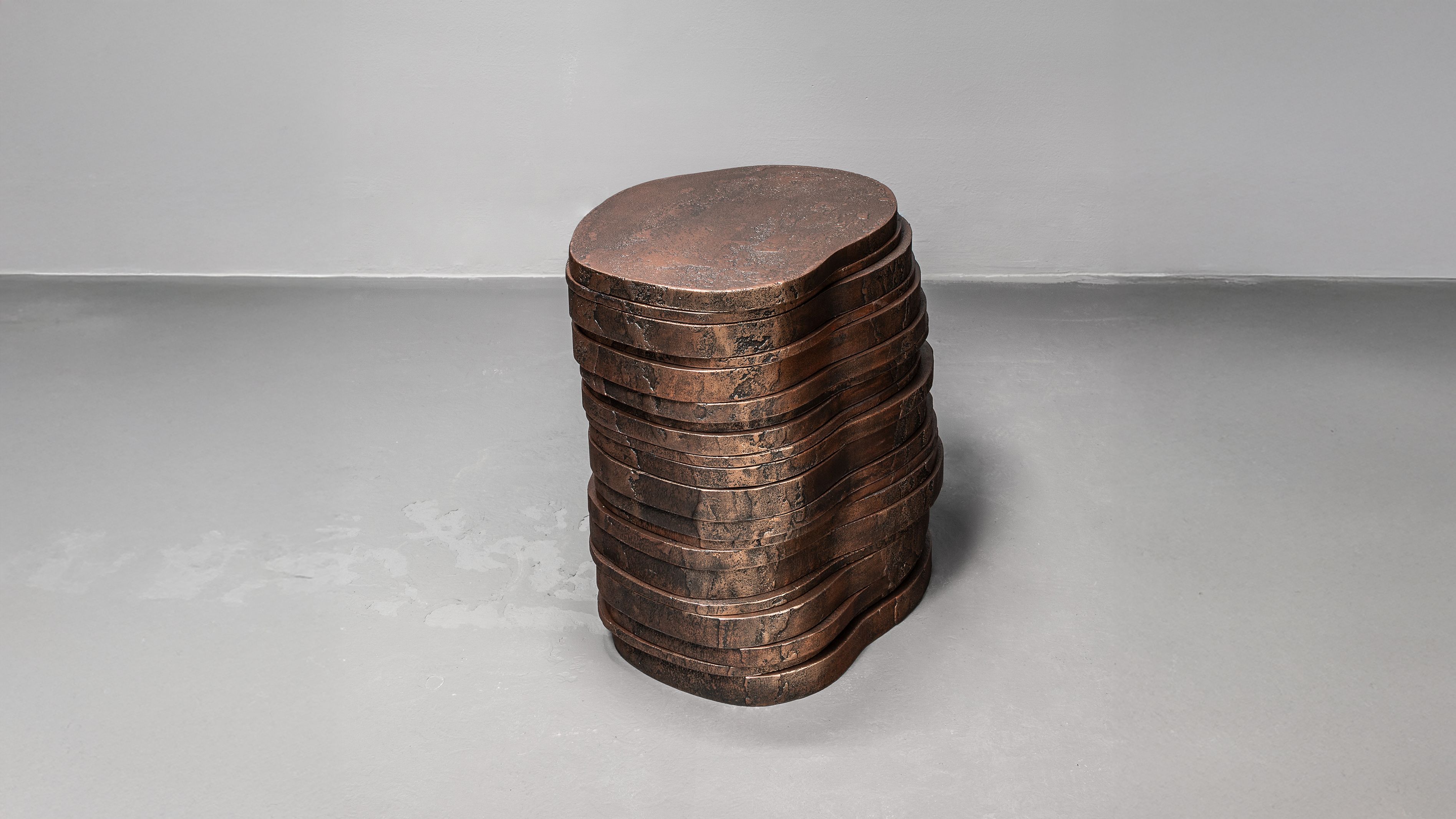 Pierre Bonnefille Ateliers Courbet Tabouret A Cuivre Natif