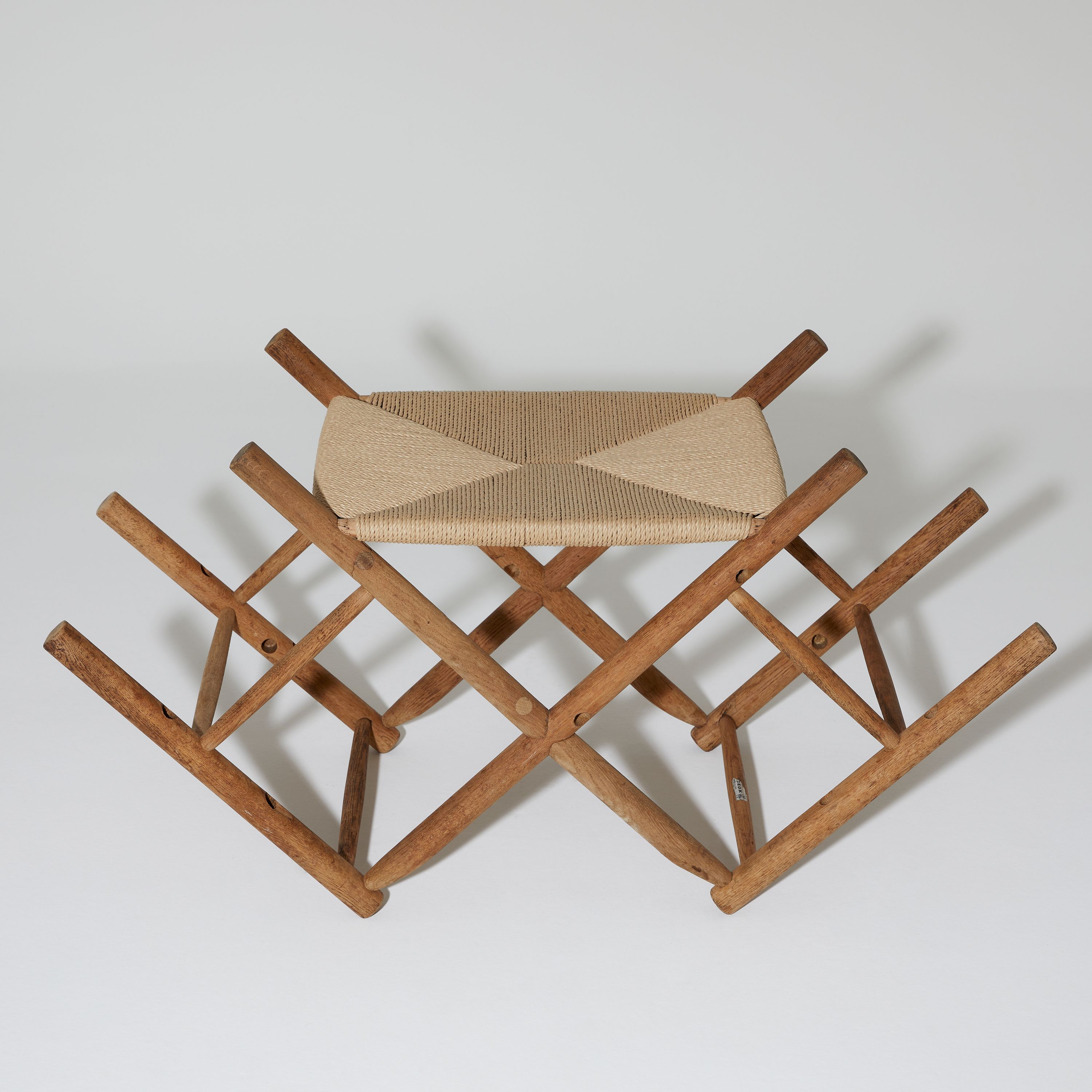 AtMa Ateliers Courbet Japanese Refurbished Wood Chair J39.5 Upside Down