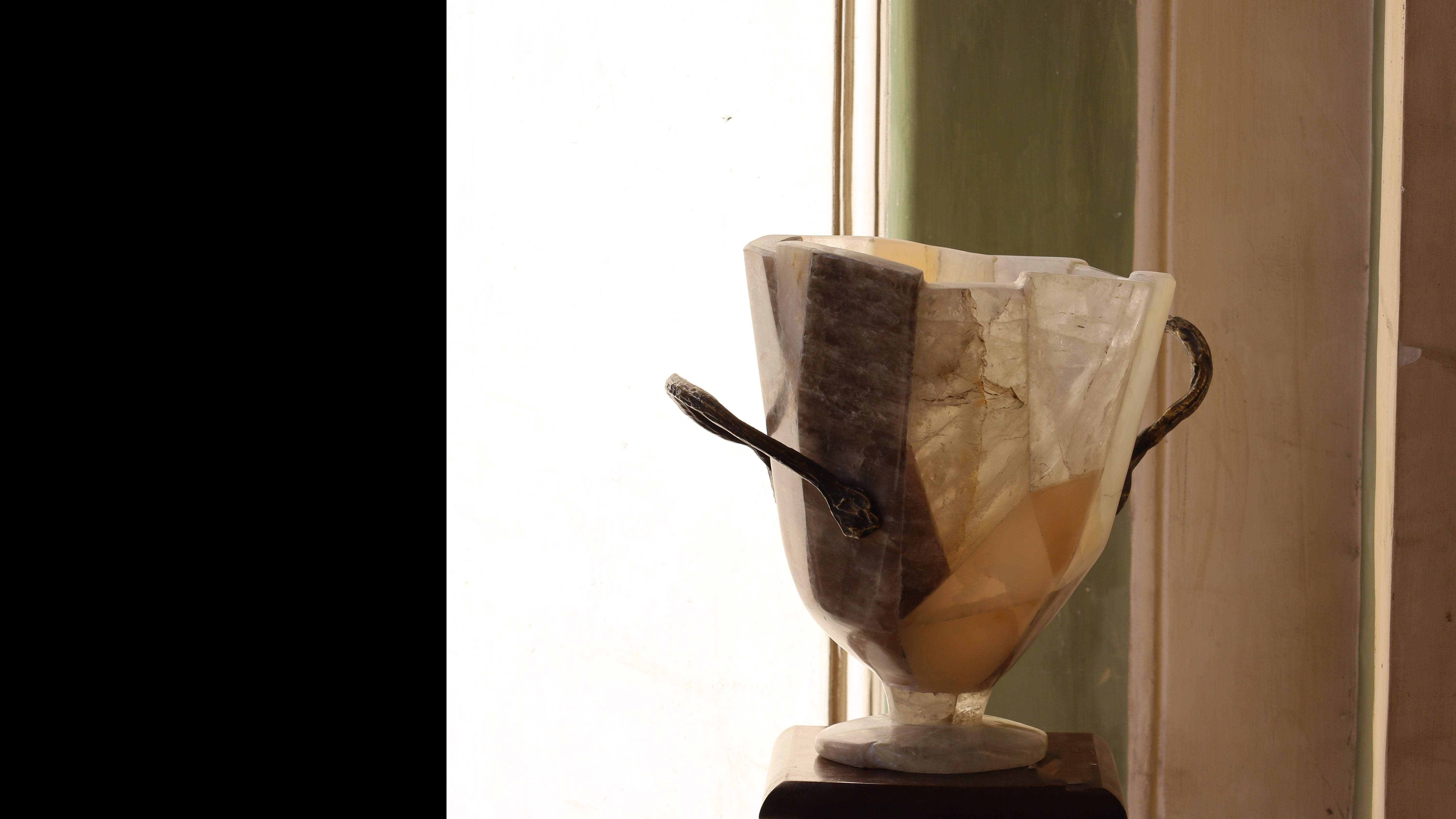 Daniel Koloziejcszak Ateliers Courbet Marble and Stone Tesserae Vessel