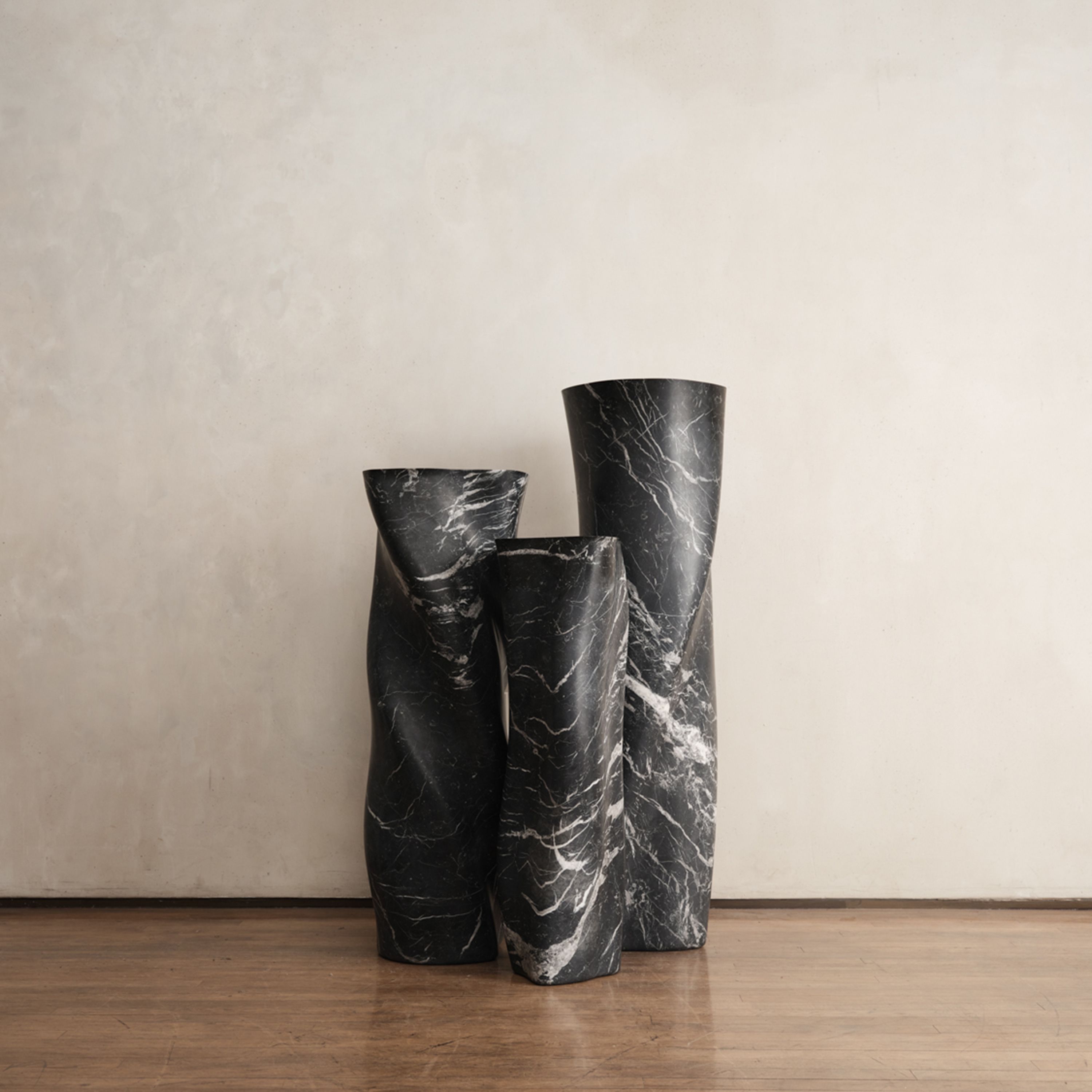 Jonathan Hansen Ateliers Courbet Biomorphic Series Biomorphic Totems Black Marble