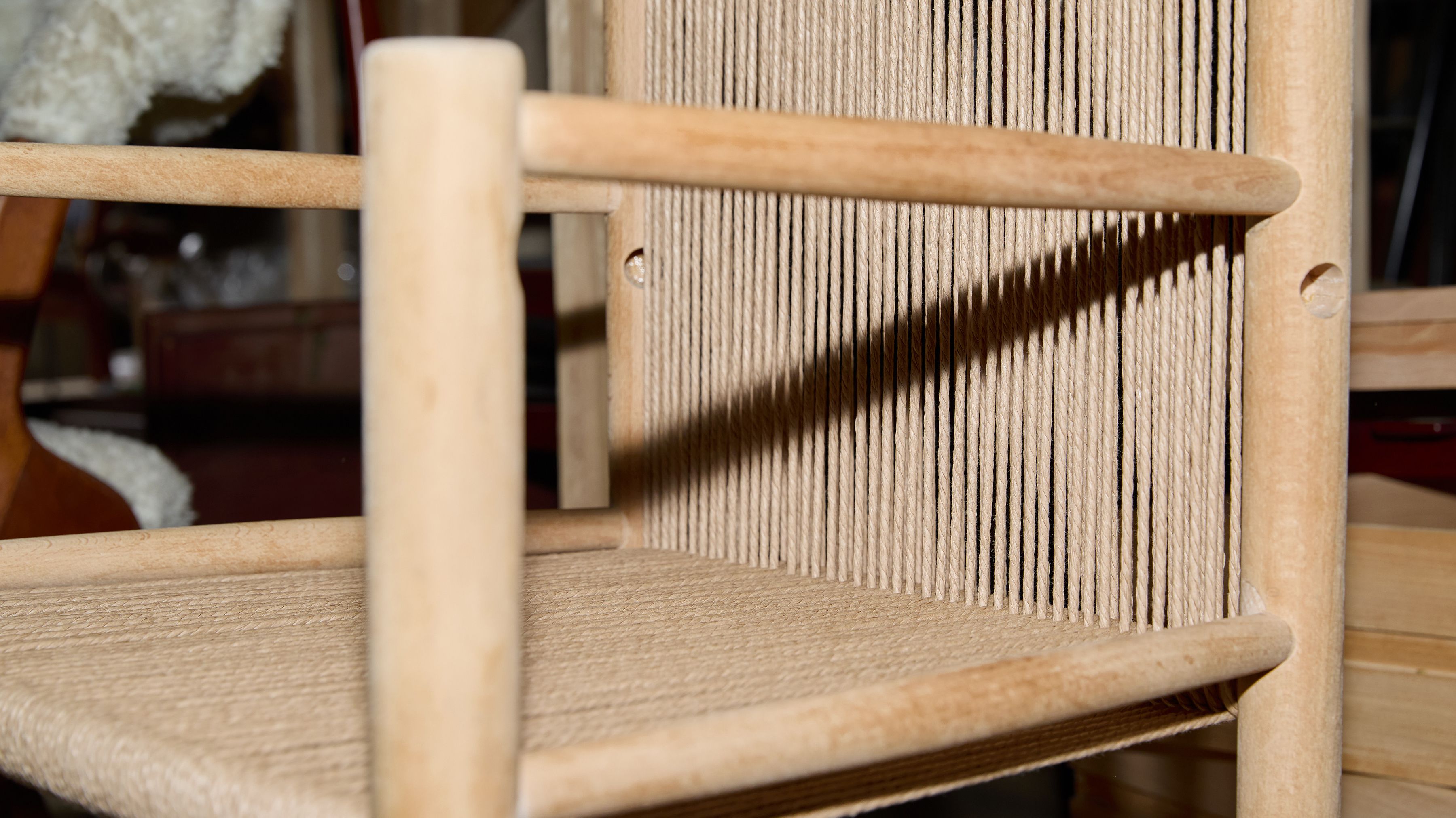 AtMa Ateliers Courbet Japanese Refurbished Wood Chair J39.5 Rope