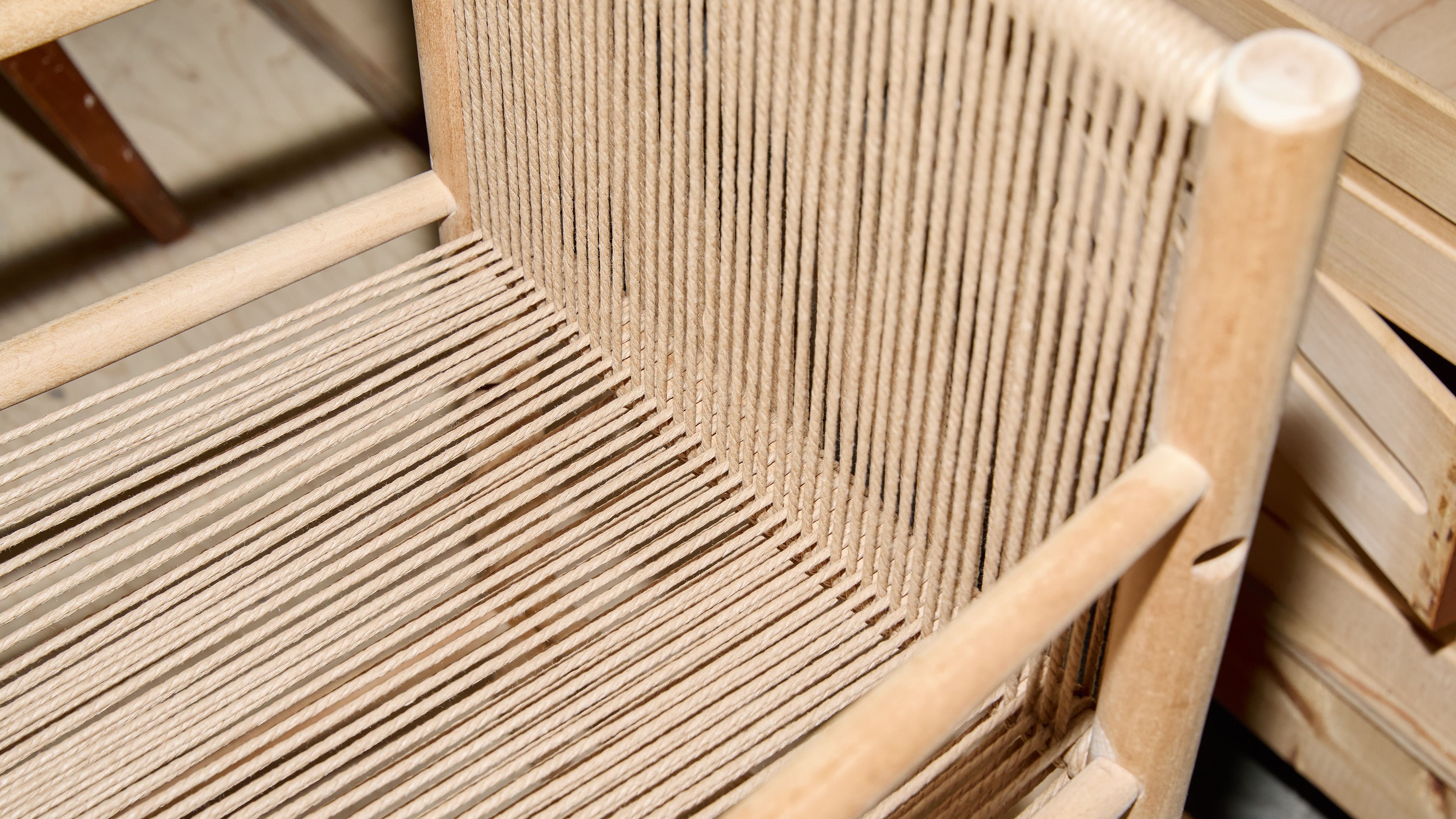 AtMa Ateliers Courbet Japanese Refurbished Wood Chair J39.5 Rope